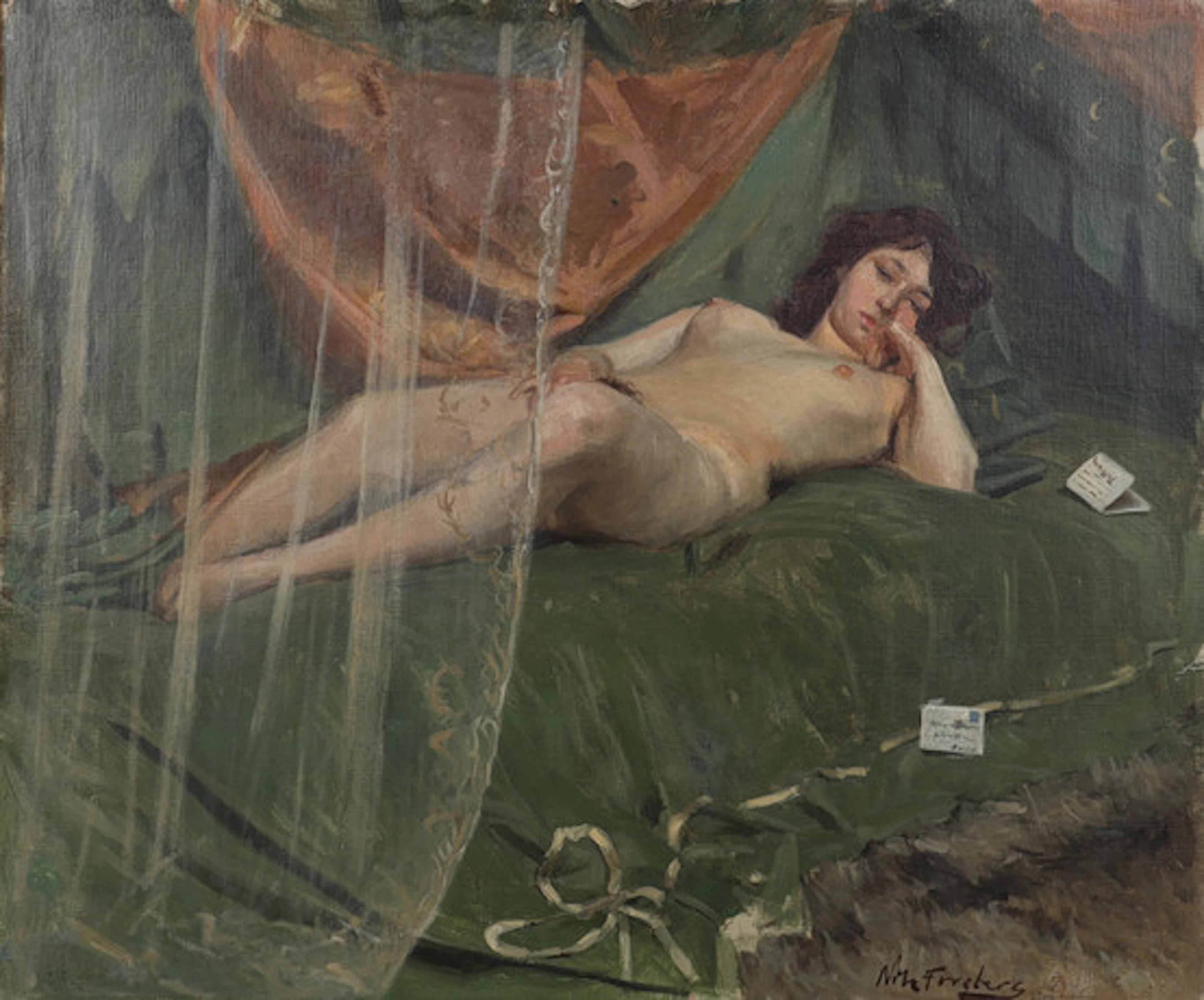 NILS FORSBERG (1870-1961). Porträtt av nak…