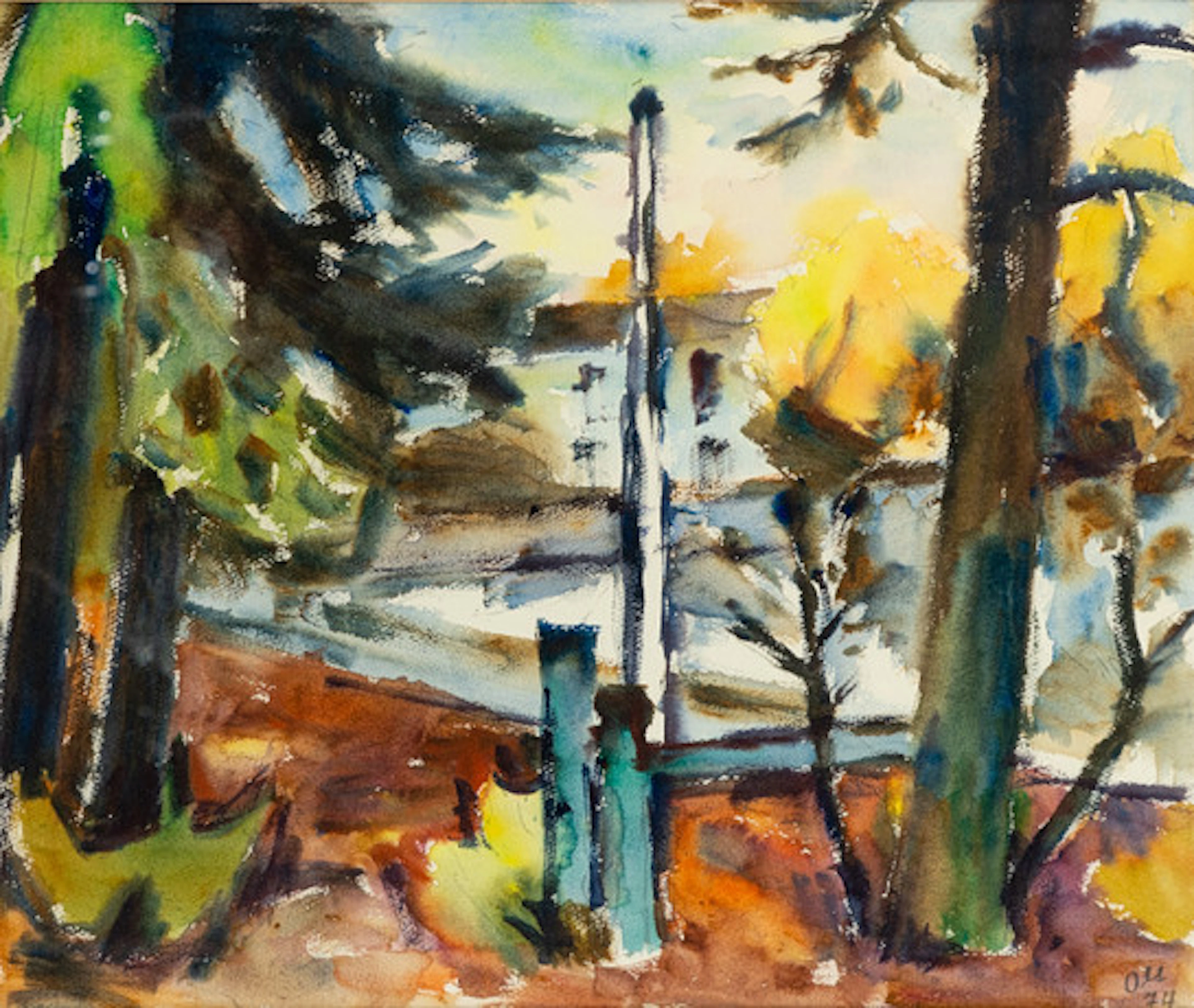 WILLI OLTMANNS (1905-1979). Höstlandskap m…