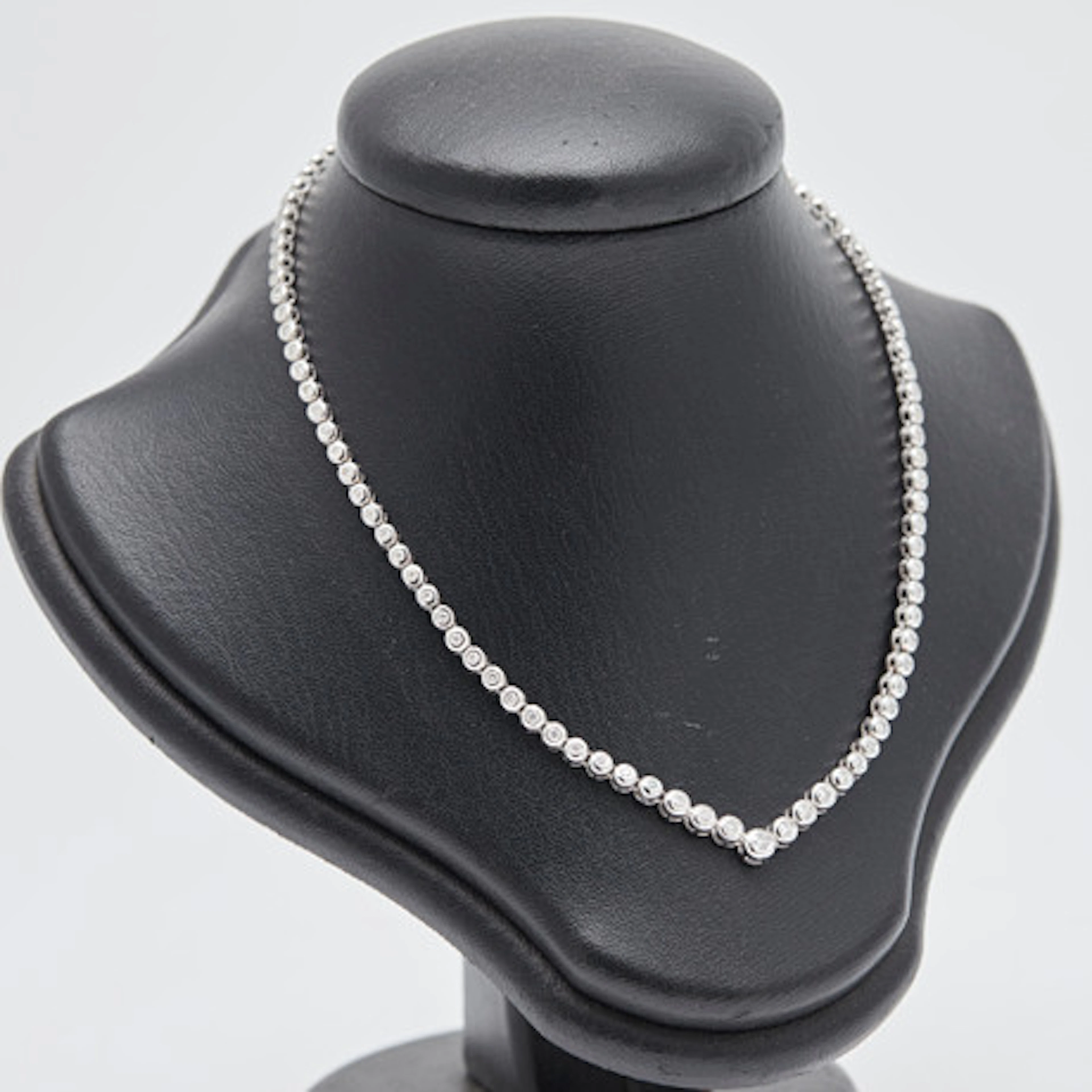 Halsband/Tennis halsband, 750 vitguld, dia…