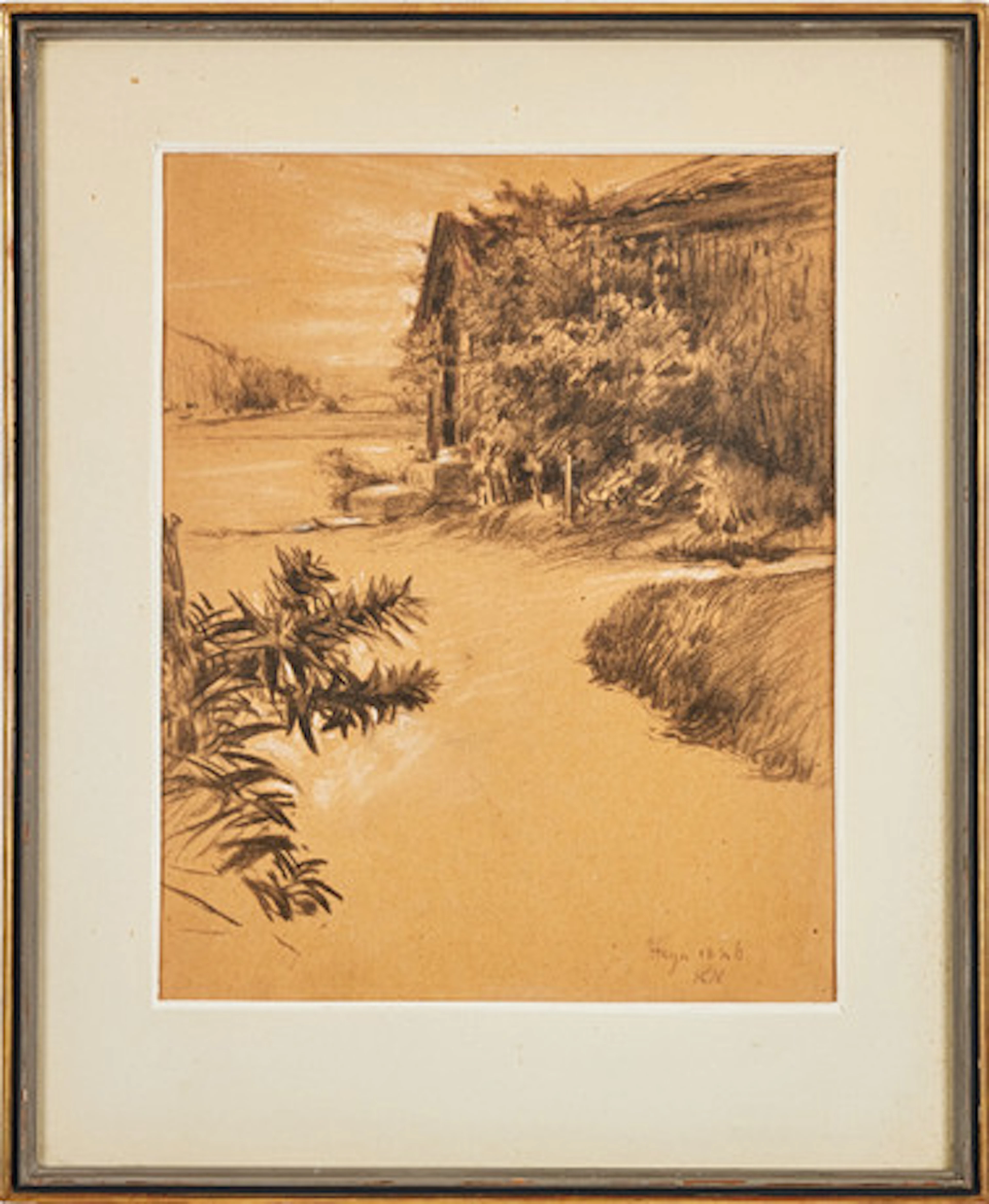 KARL NORDSTRÖM. "Förstun och gårdsplanen, …