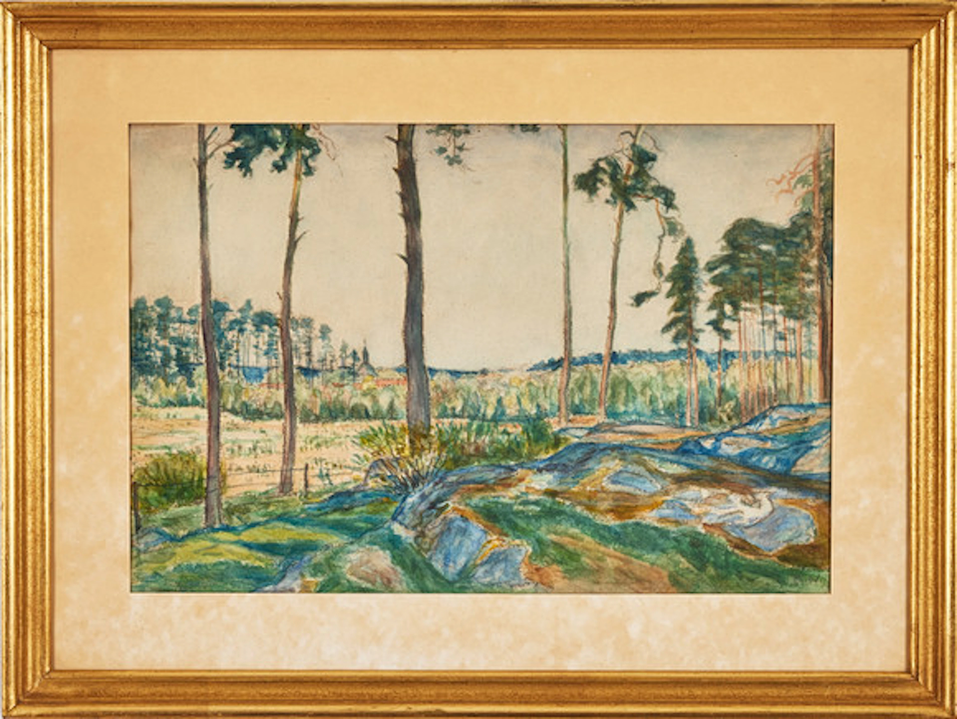 KARL NORDSTRÖM. "Tallar, Solna", blandtekn…