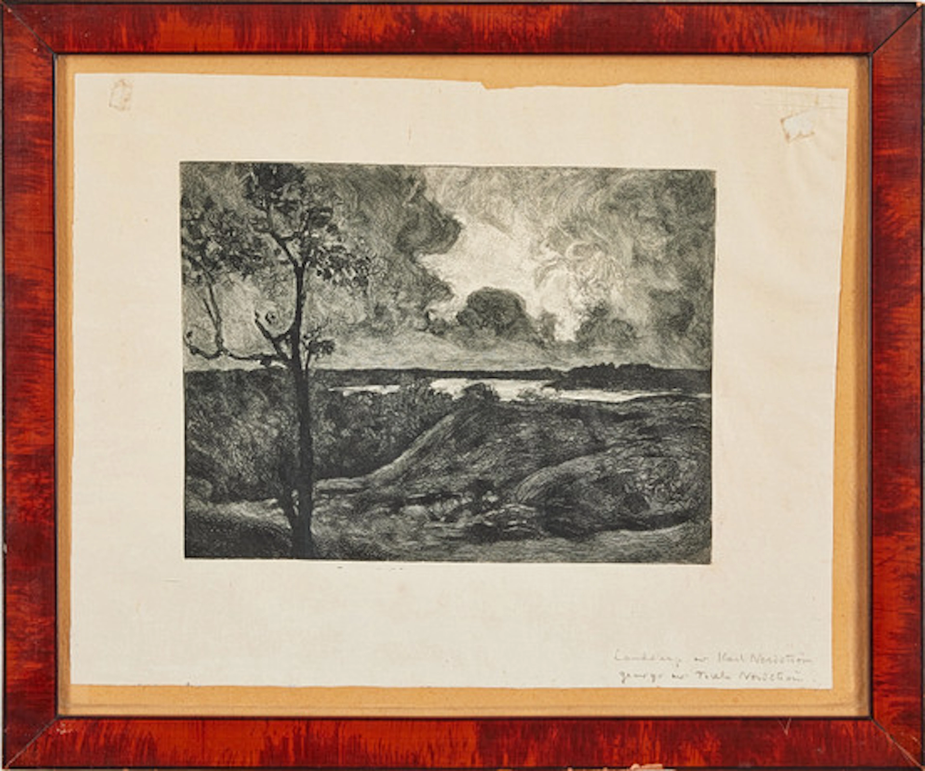KARL NORDSTRÖM. Landskap, kopparstick, 23 …