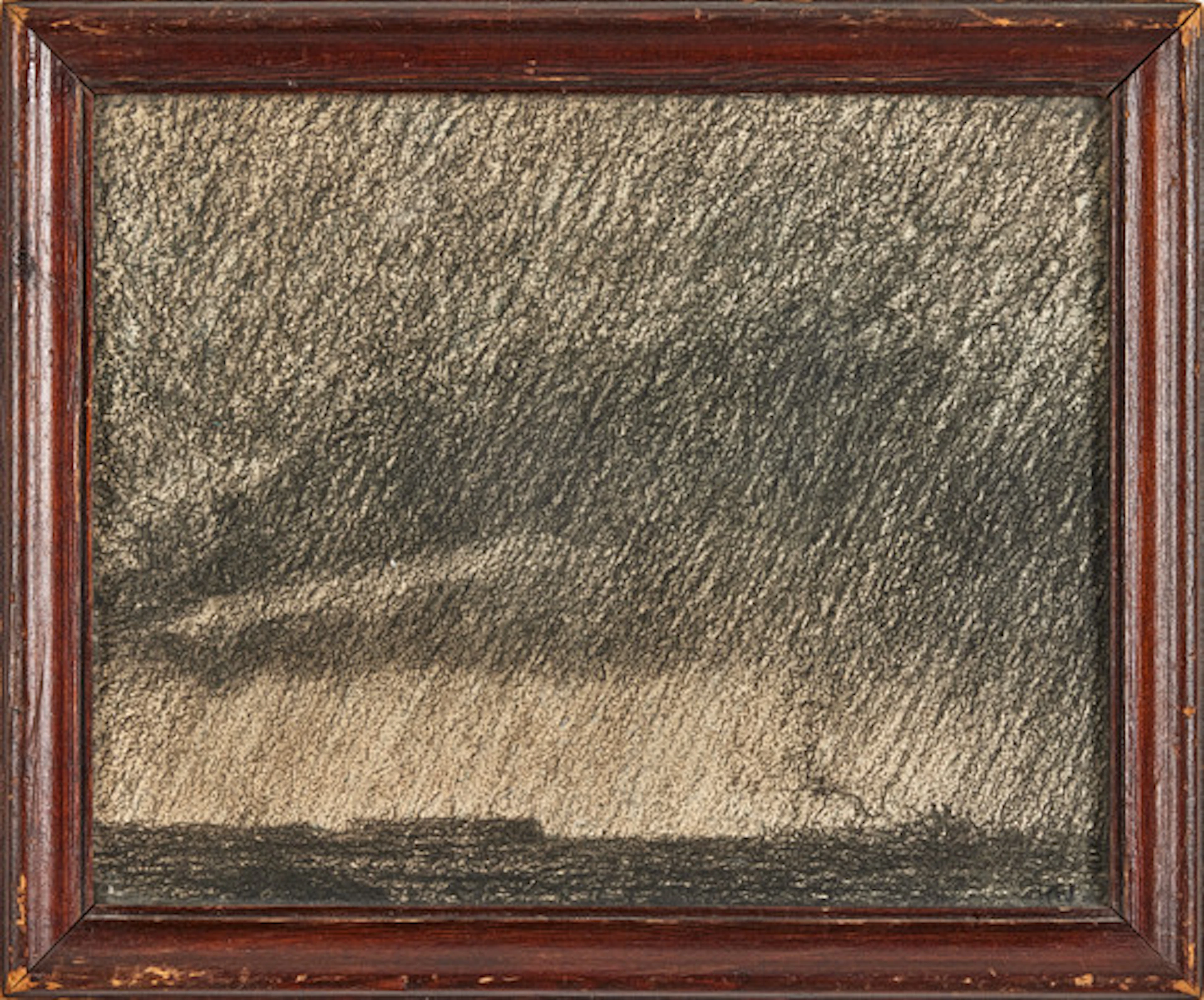 KARL NORDSTRÖM. "Oväder", kol på pappannå,…