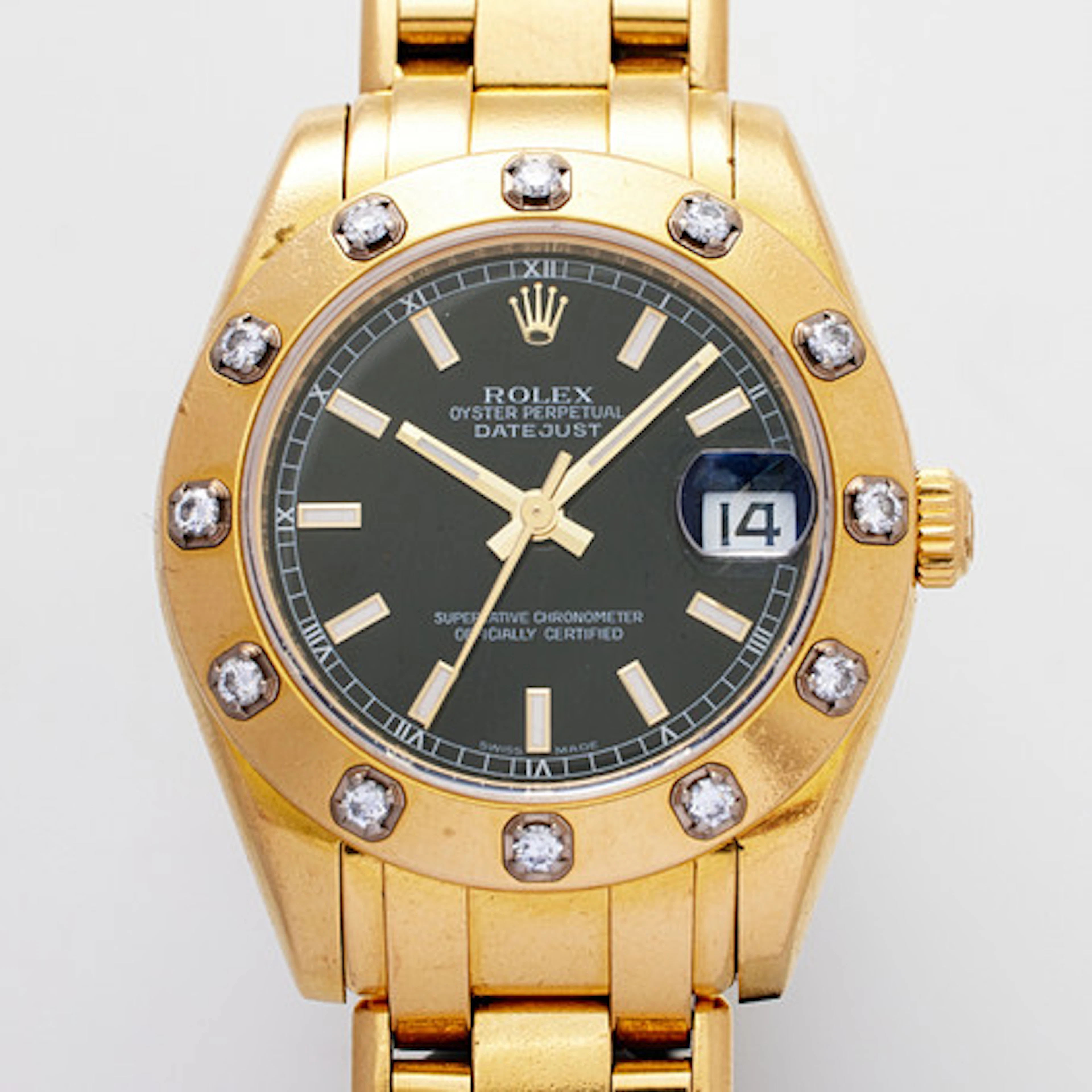 ROLEX, damarmbandsur, Pearlmaster, 18 k gu…