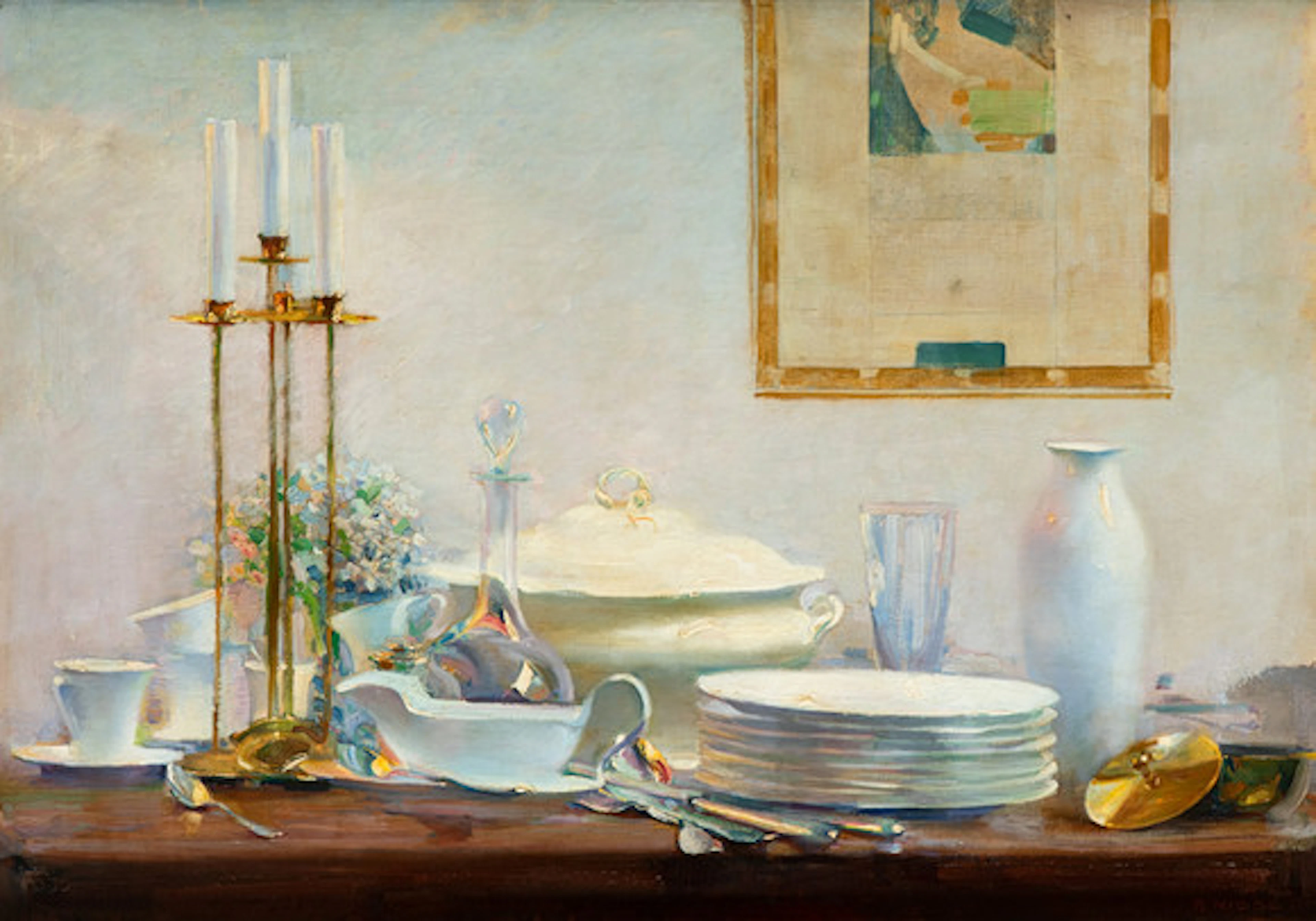 RUDOLF NISSL (1870-1955). Stilleben med p…