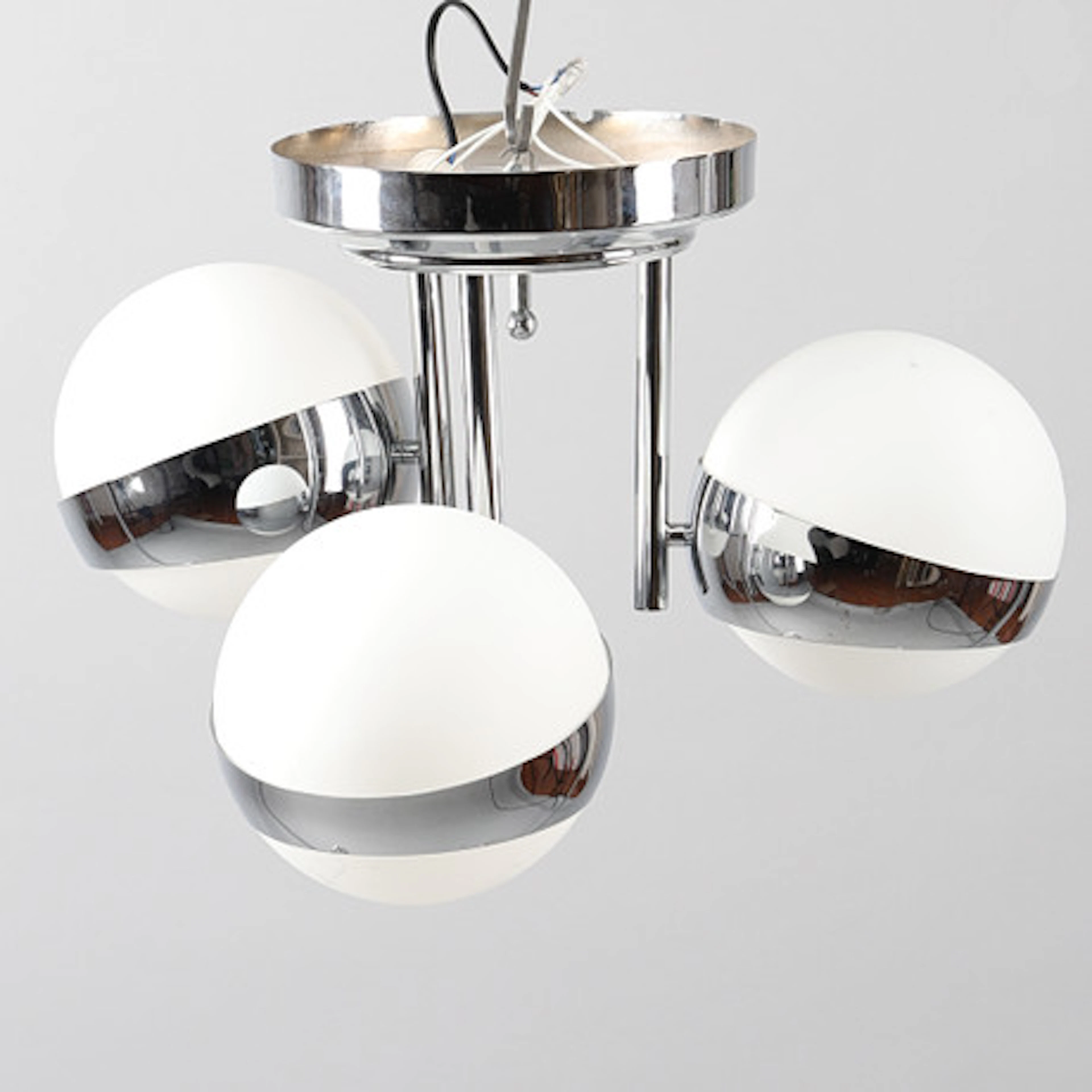 TAKLAMPA, krom/glas, art deco stil.
