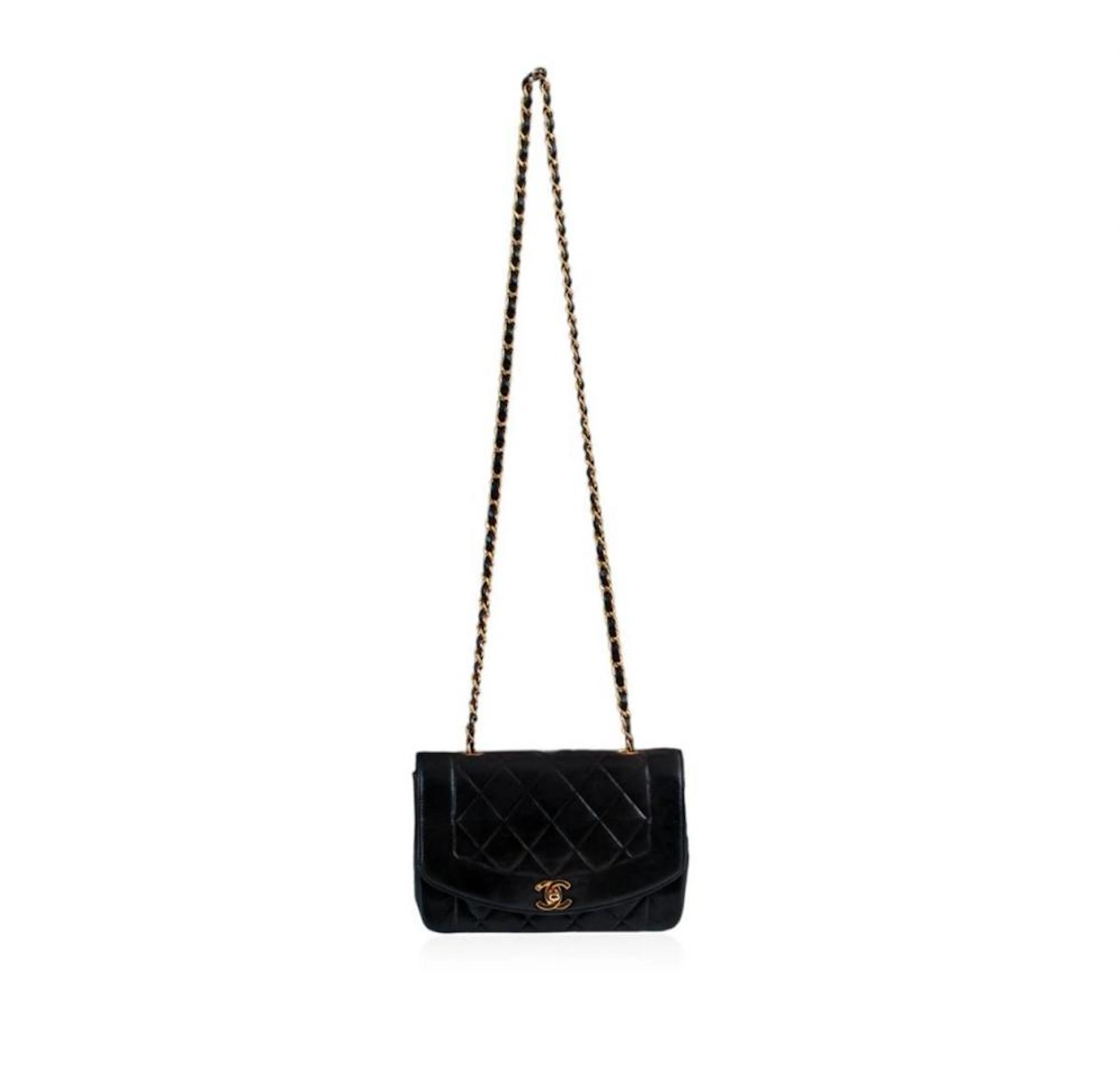 Chanel Matelasse Lamb Chain Leather Cross Body Bag