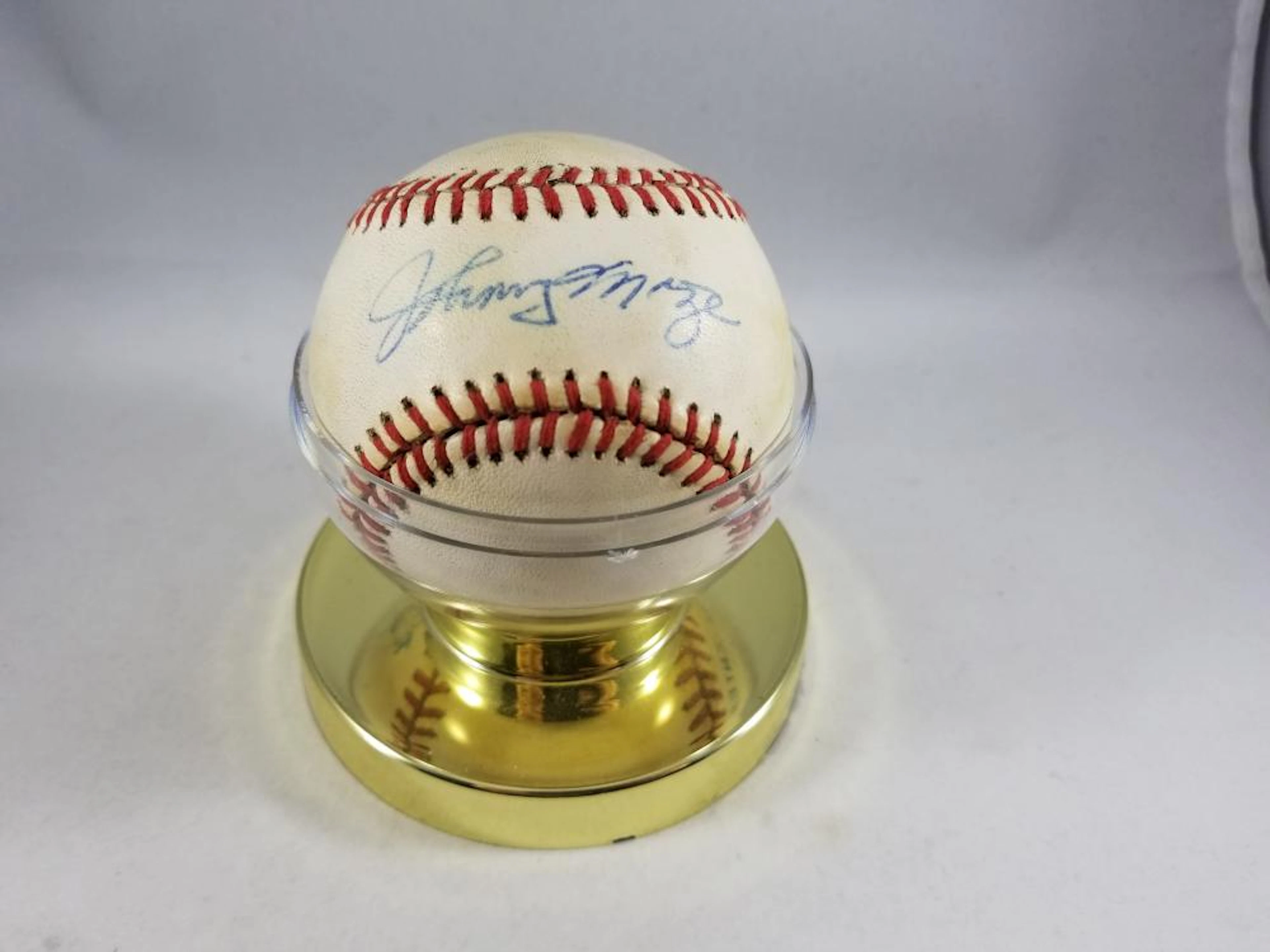 Johnny Mize Single Signed Baseball Autograph AUTO Giants Cardinals Yankees HOF