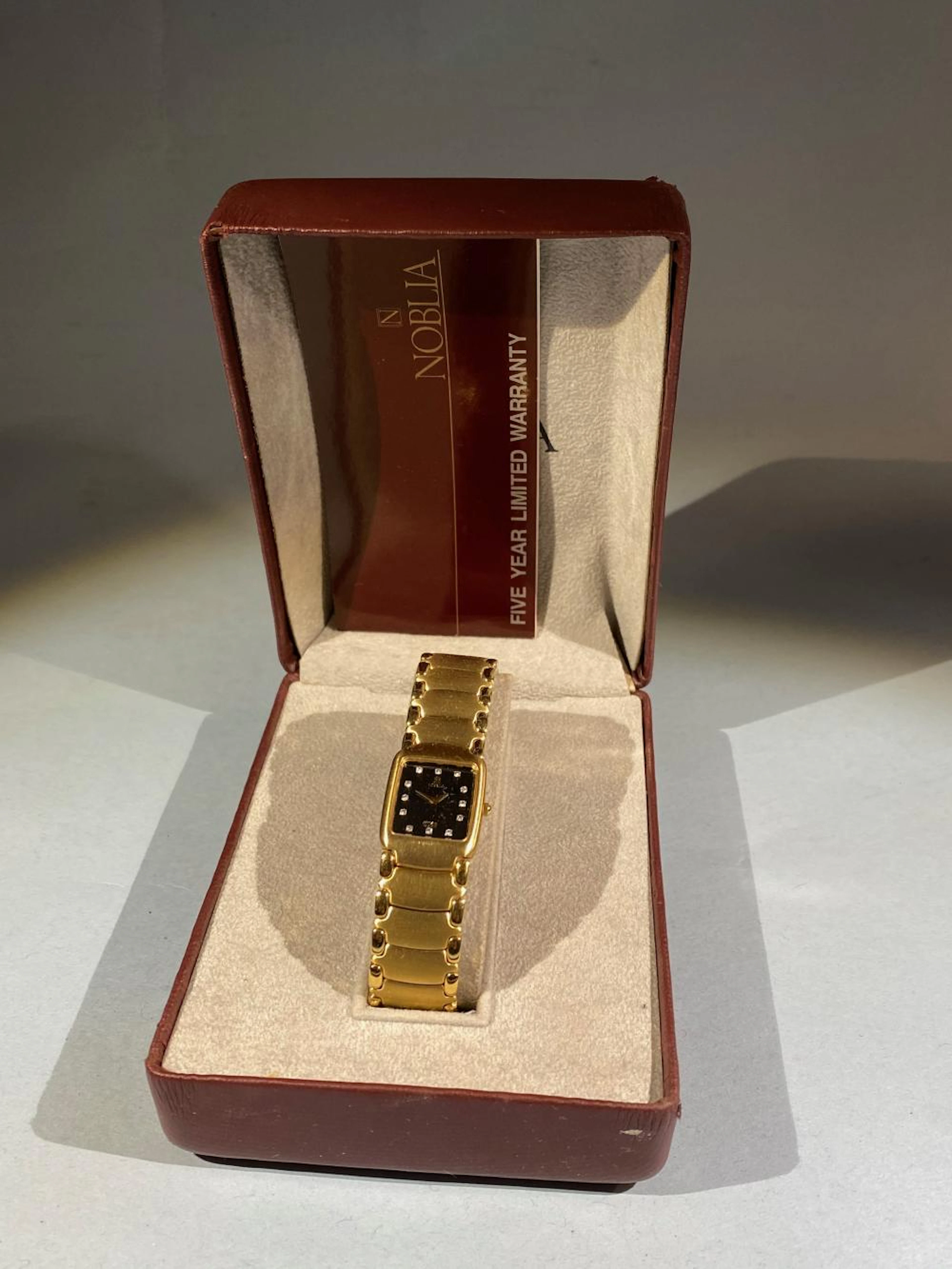 Vintage NOBLIA CITIZEN Retro Ladiees DIAMOND DIAL Gold...