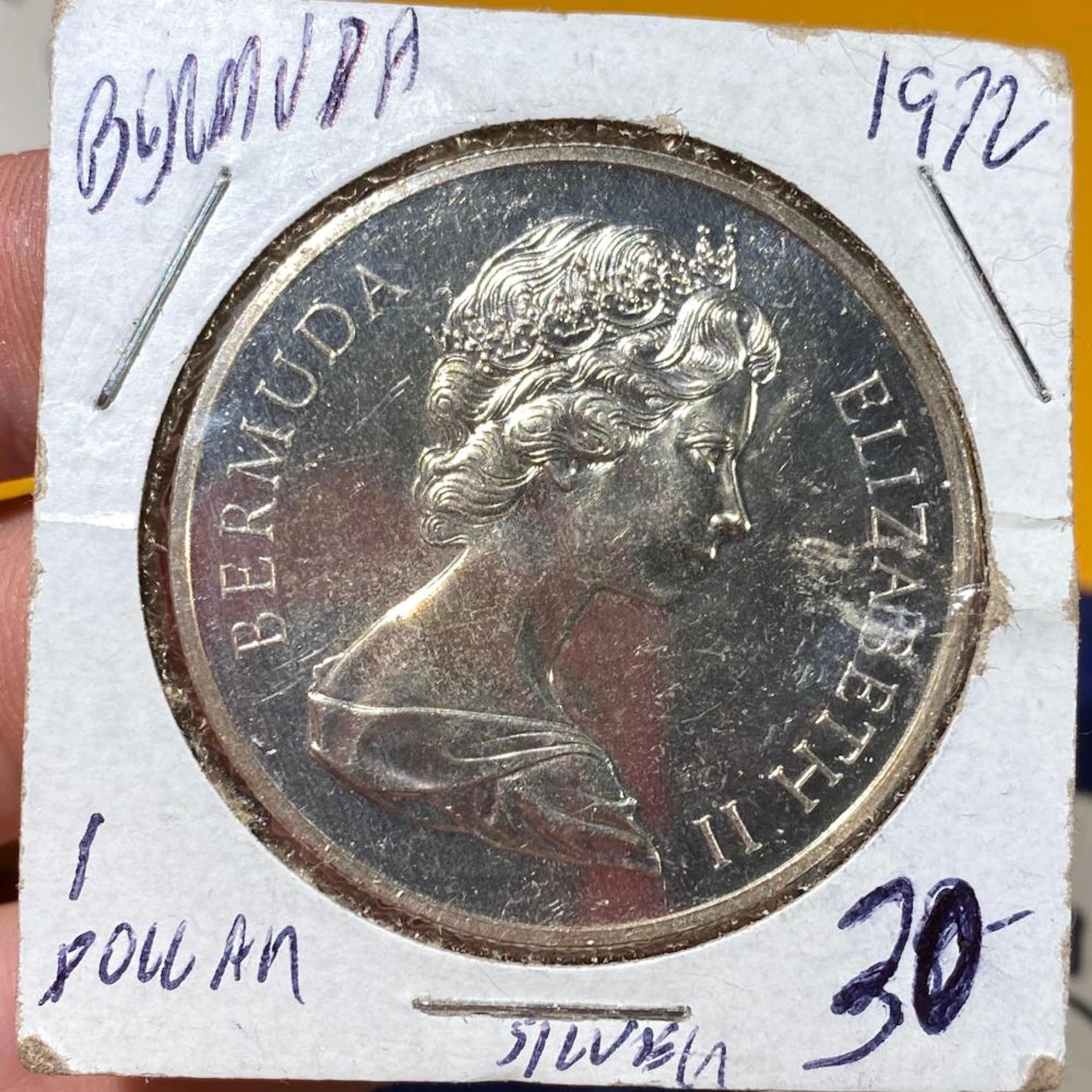1972 Bahamas 1 Dollar Commemorative Silver Wedding Proof Large Silver Coi