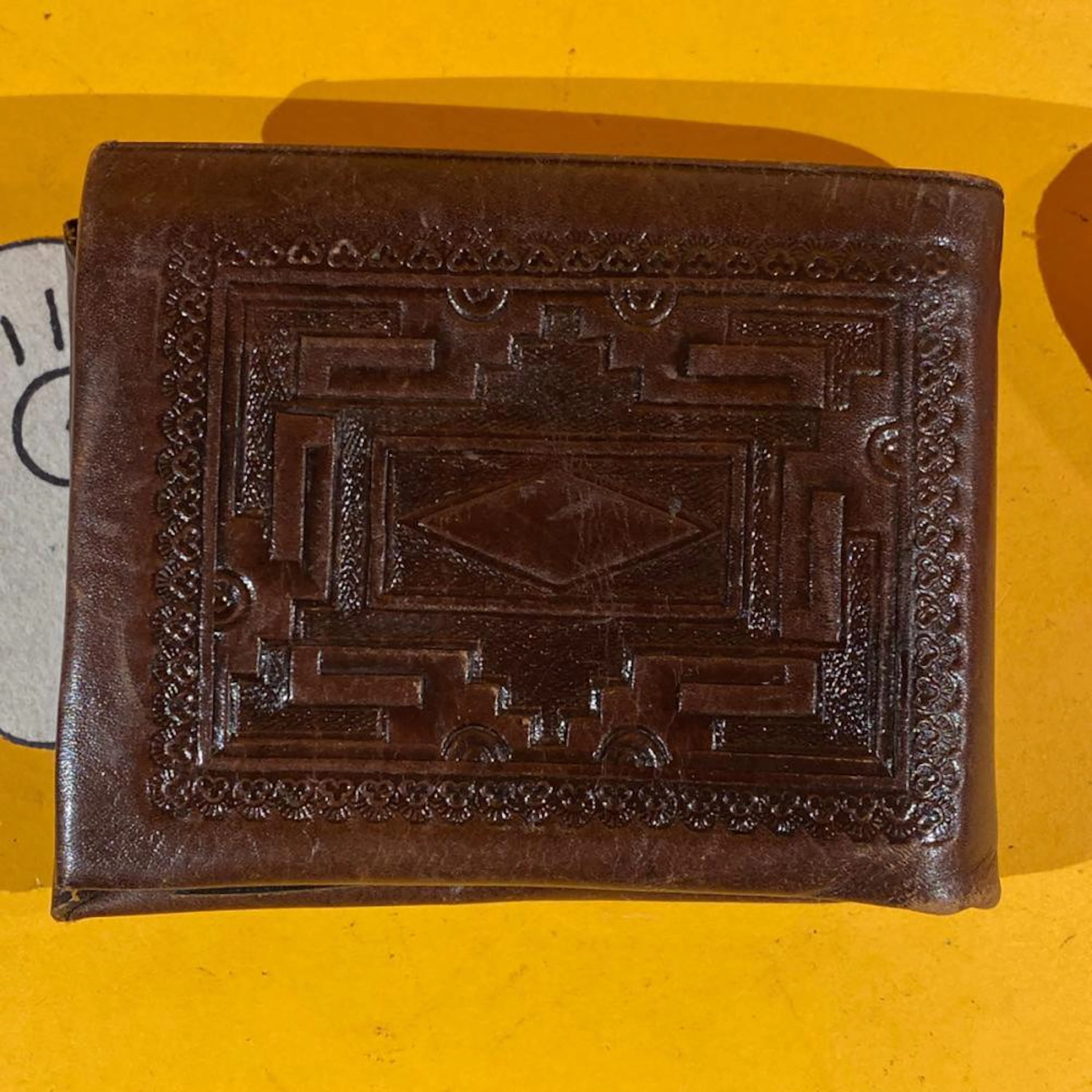 Vintage Leather Handmade Hand Tooled Lucky Horse Shoe...