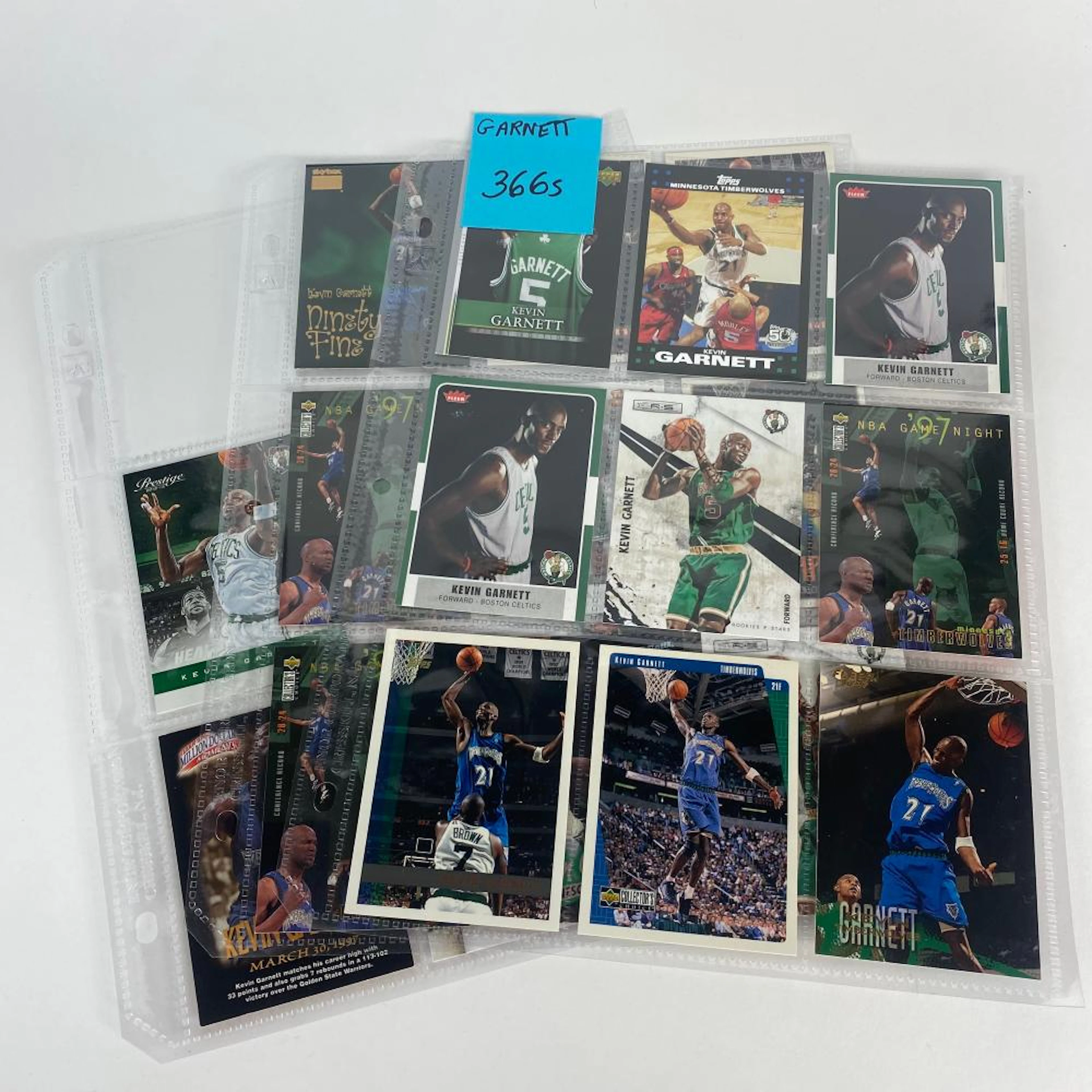 Kevin Garnett NBA Key Star Holofoil Basketball CARD LOT 90s 2000s