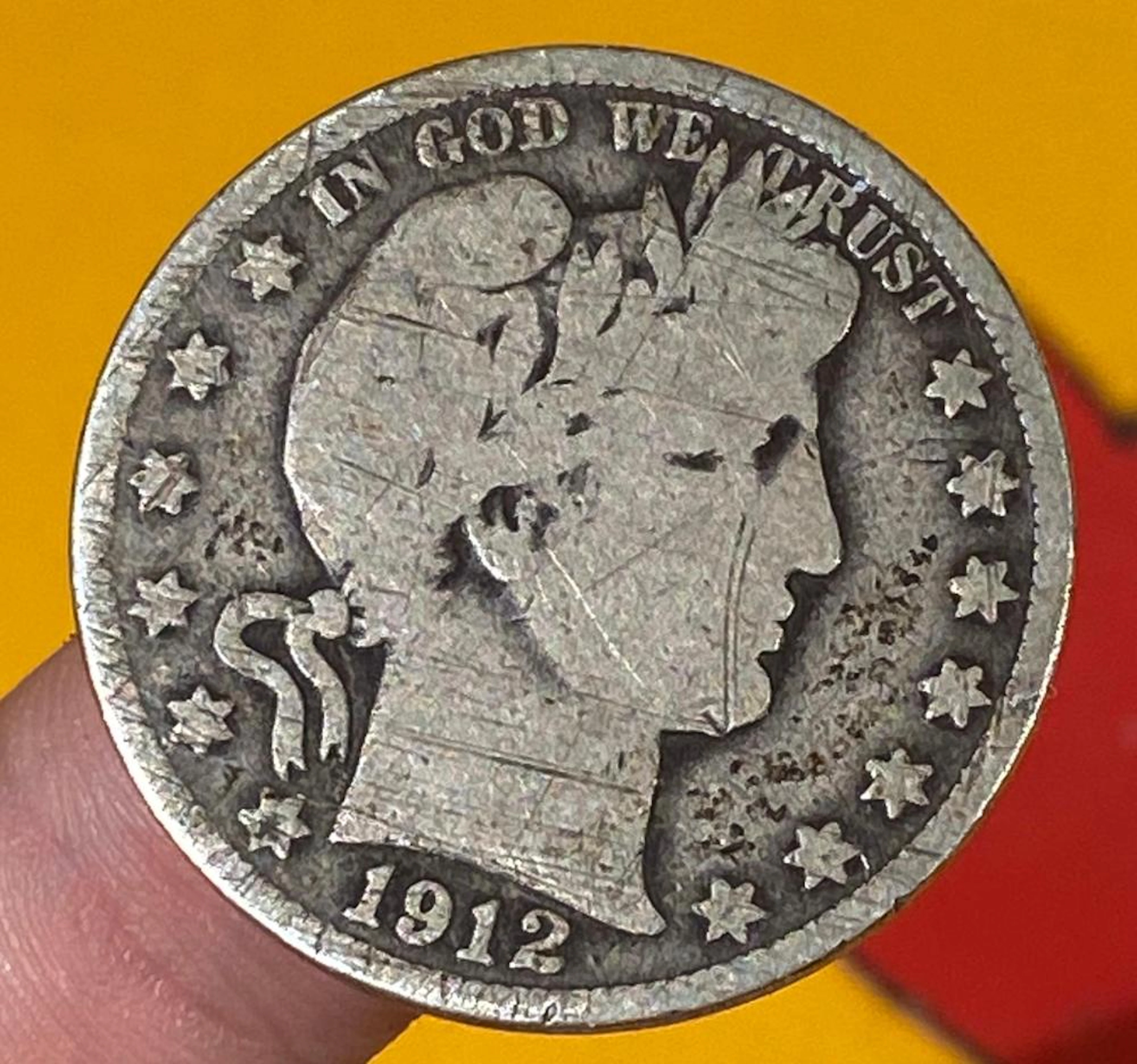 1912-D United States Charles Barber Half Dollar 90% Silver Coi