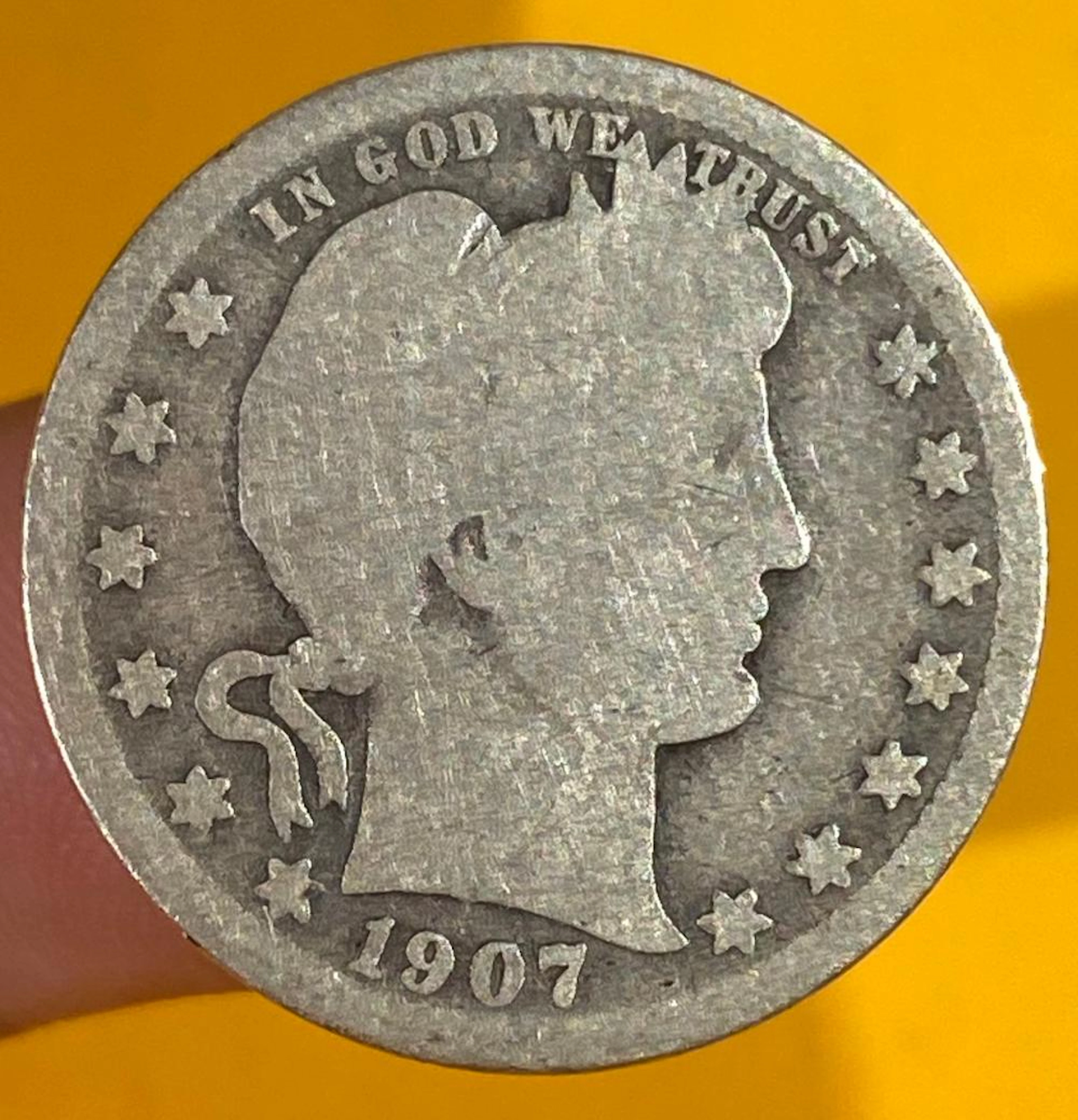 1907-O United States US Silver Charles Barber Quarter Dollar