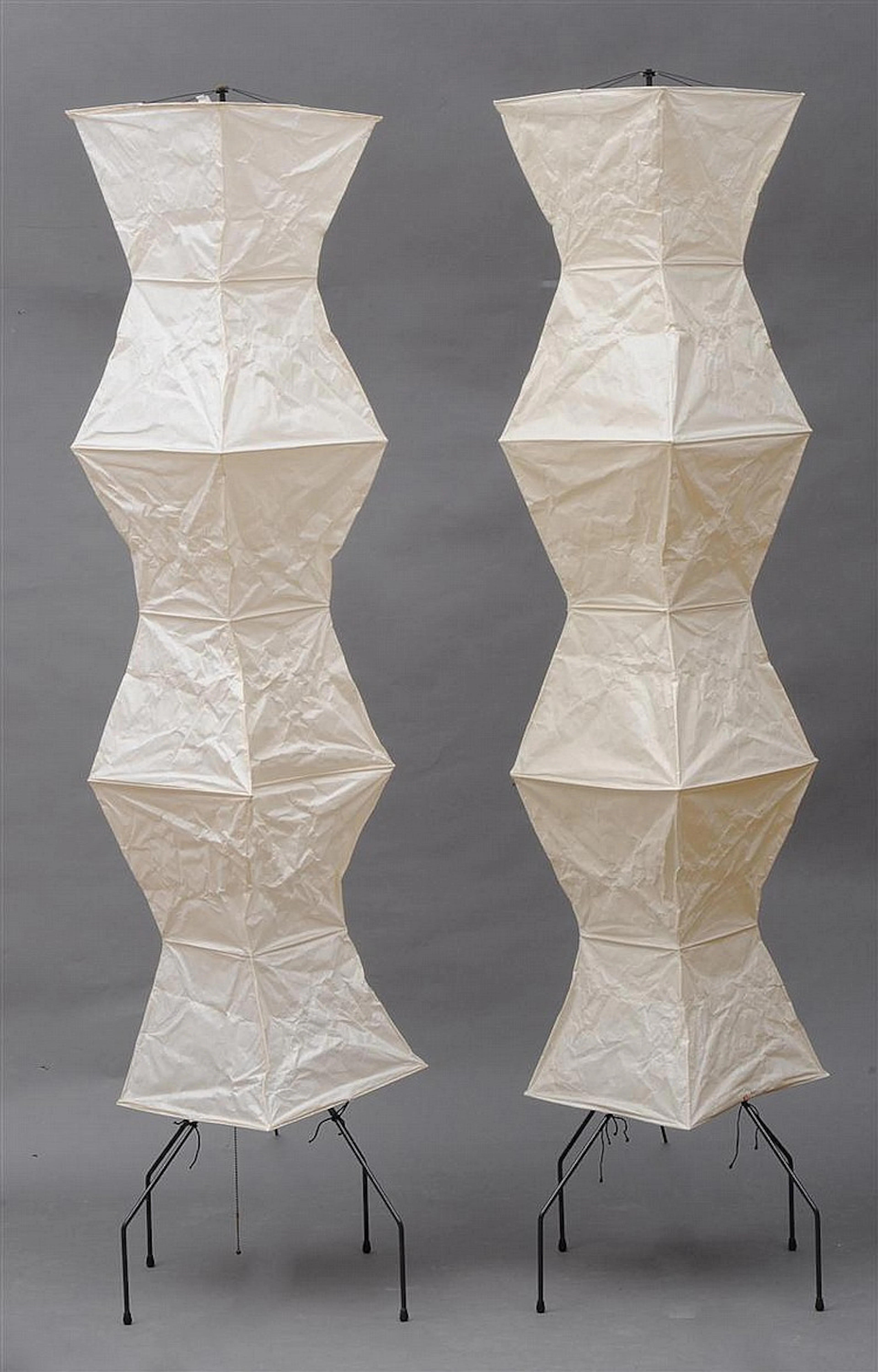 PAIR OF AKARI PAPER STANDARD LAMPS, ISAMU NOGUCHI
