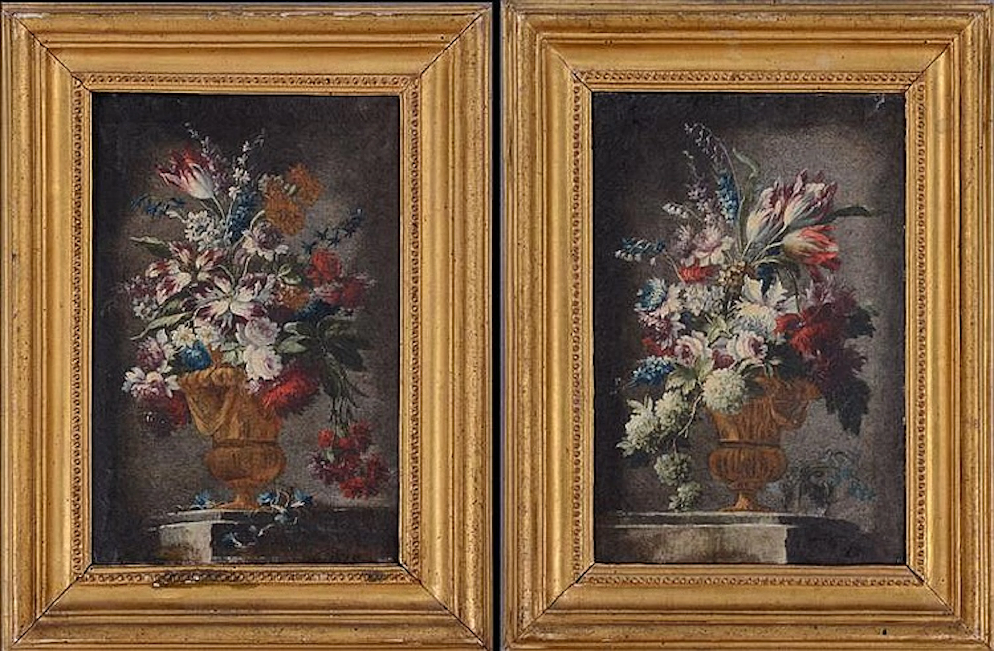 STYLE OF GASPARO LOPEZ: TWO FLORAL COMPOSITIONS
