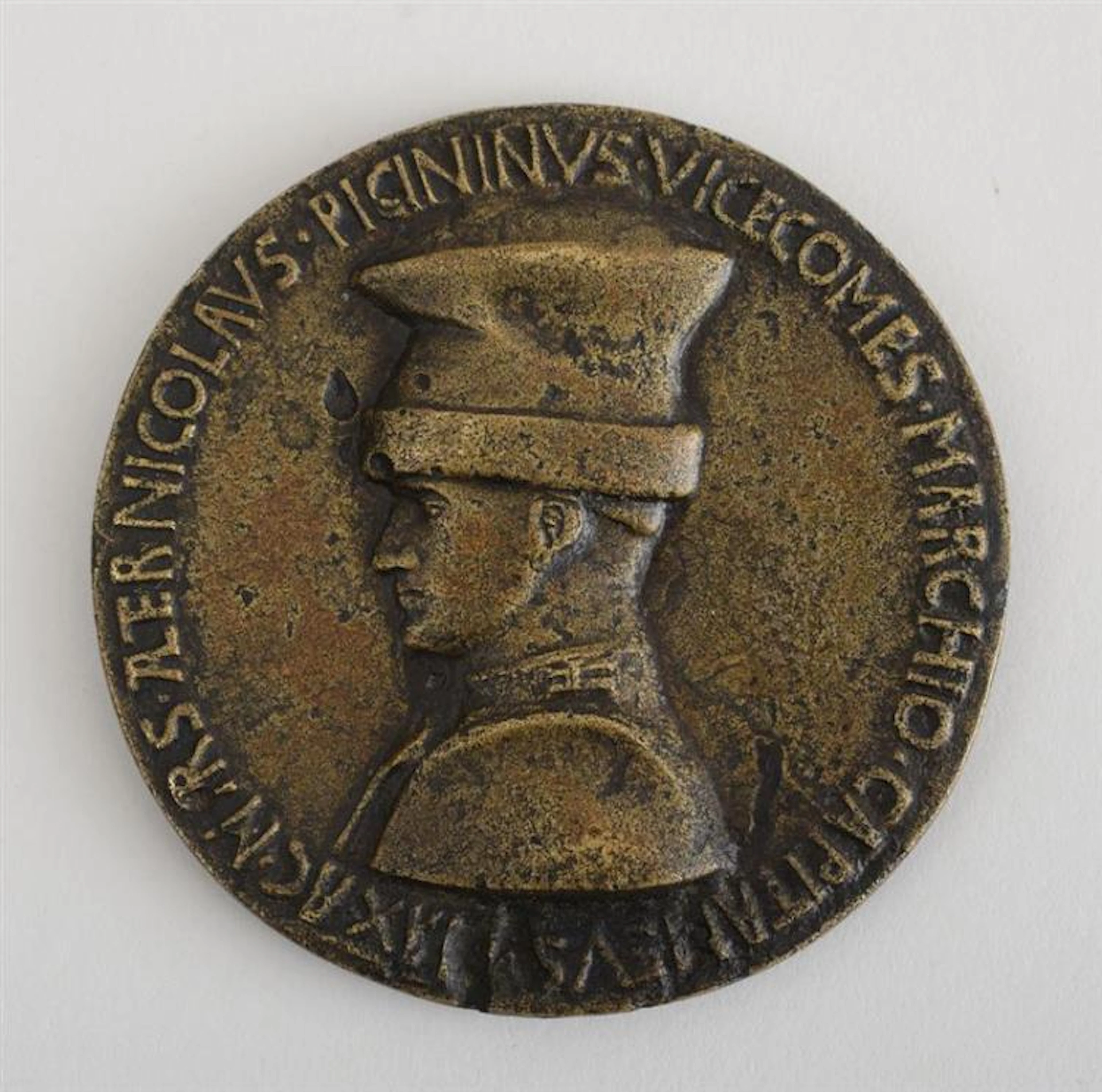 ITALIAN RENAISSANCE RELIEF BRONZE PORTRAIT MEDALLION OF NICCOLÒ PICCININO