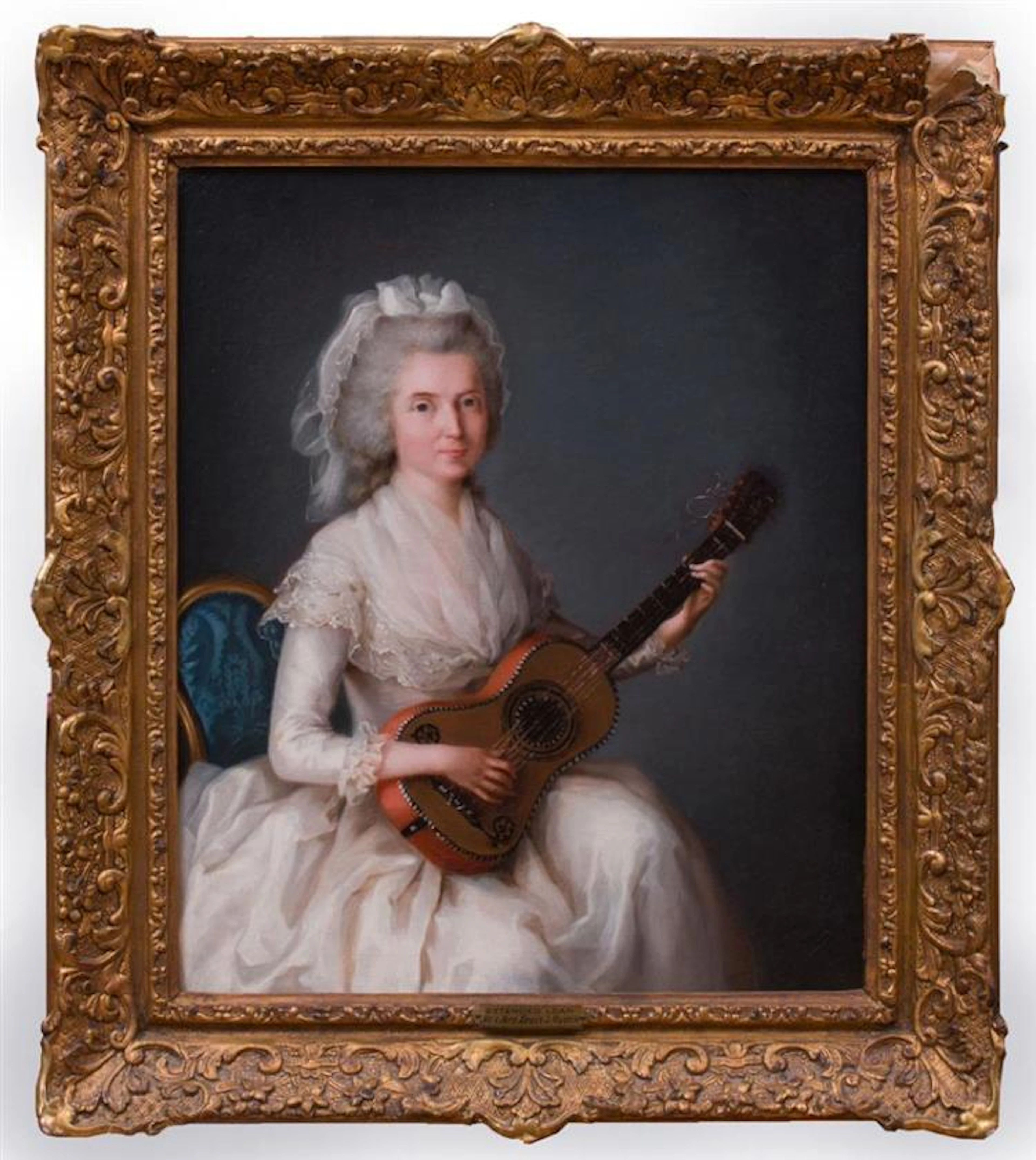 ATTRIBUTED TO ALEXANDRE ROSLIN (1718-1793): PORTRAIT OF A LADY IN A WHITE DRESS