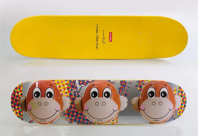 JEFF KOONS (b. 1955): MONKEY SUPREME X SKATEBOARD DECK
