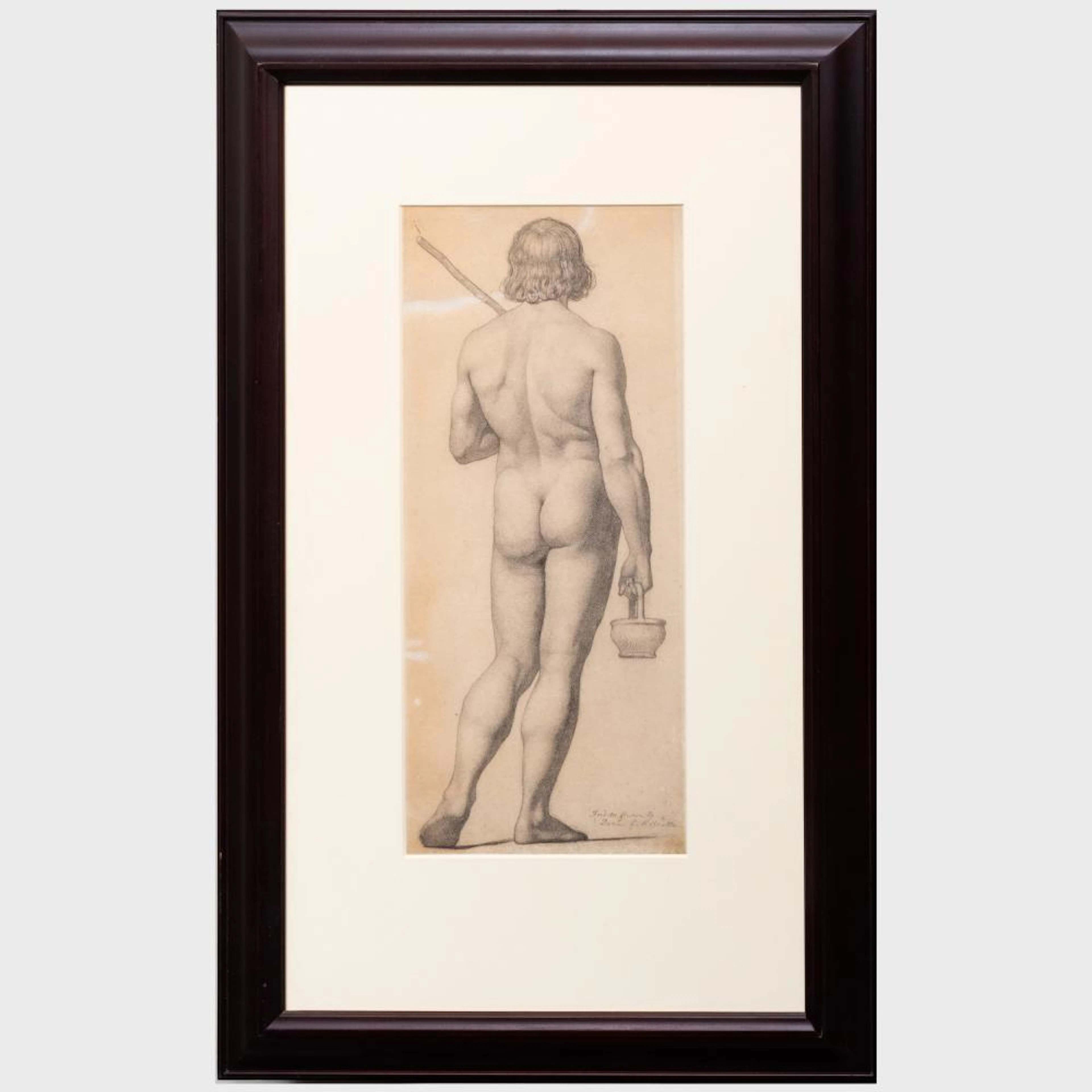 Ford Madox Brown (1821-1893): Standing Nude Seen from Behind
