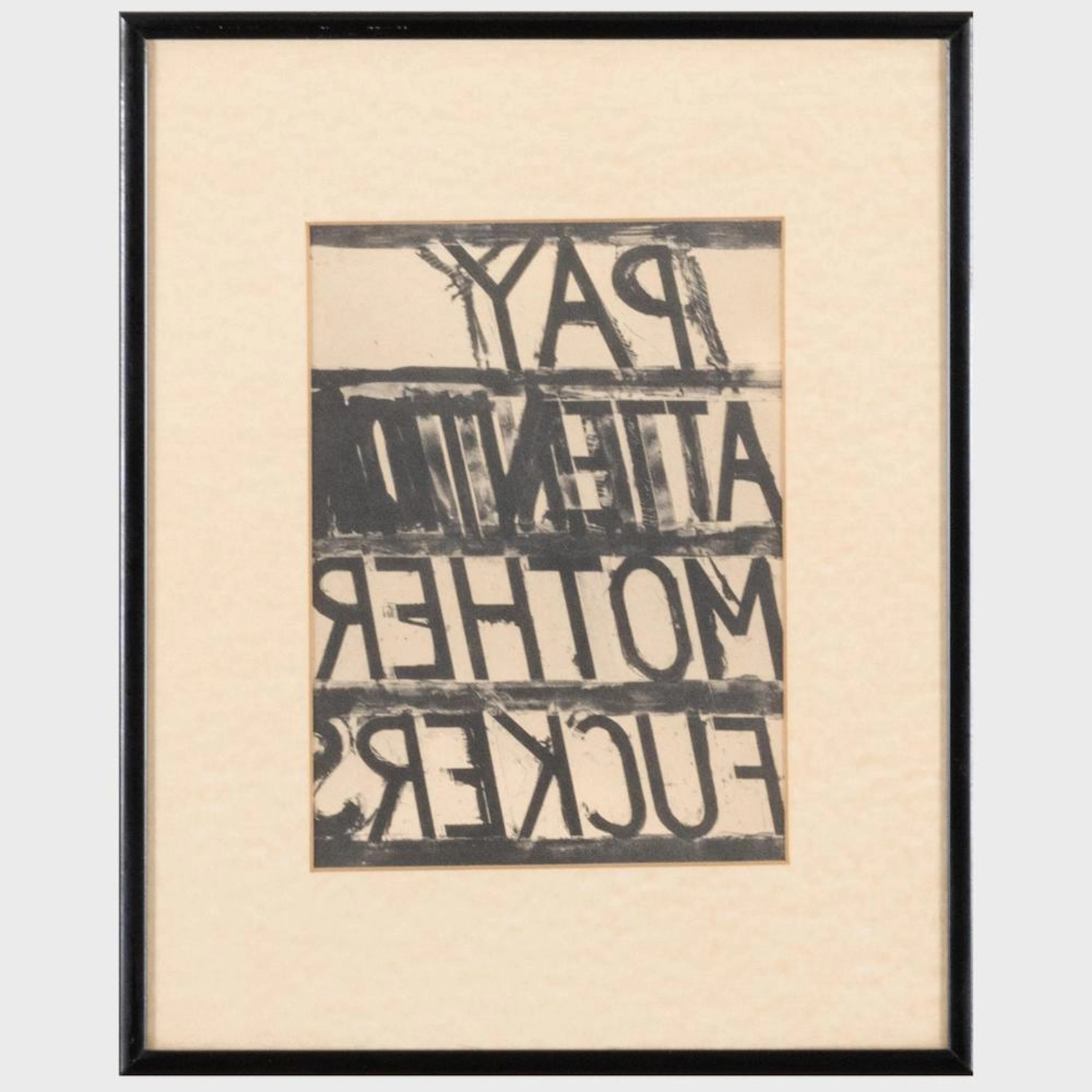 After Bruce Nauman (b. 1941): Pay Attention Mother Fucker