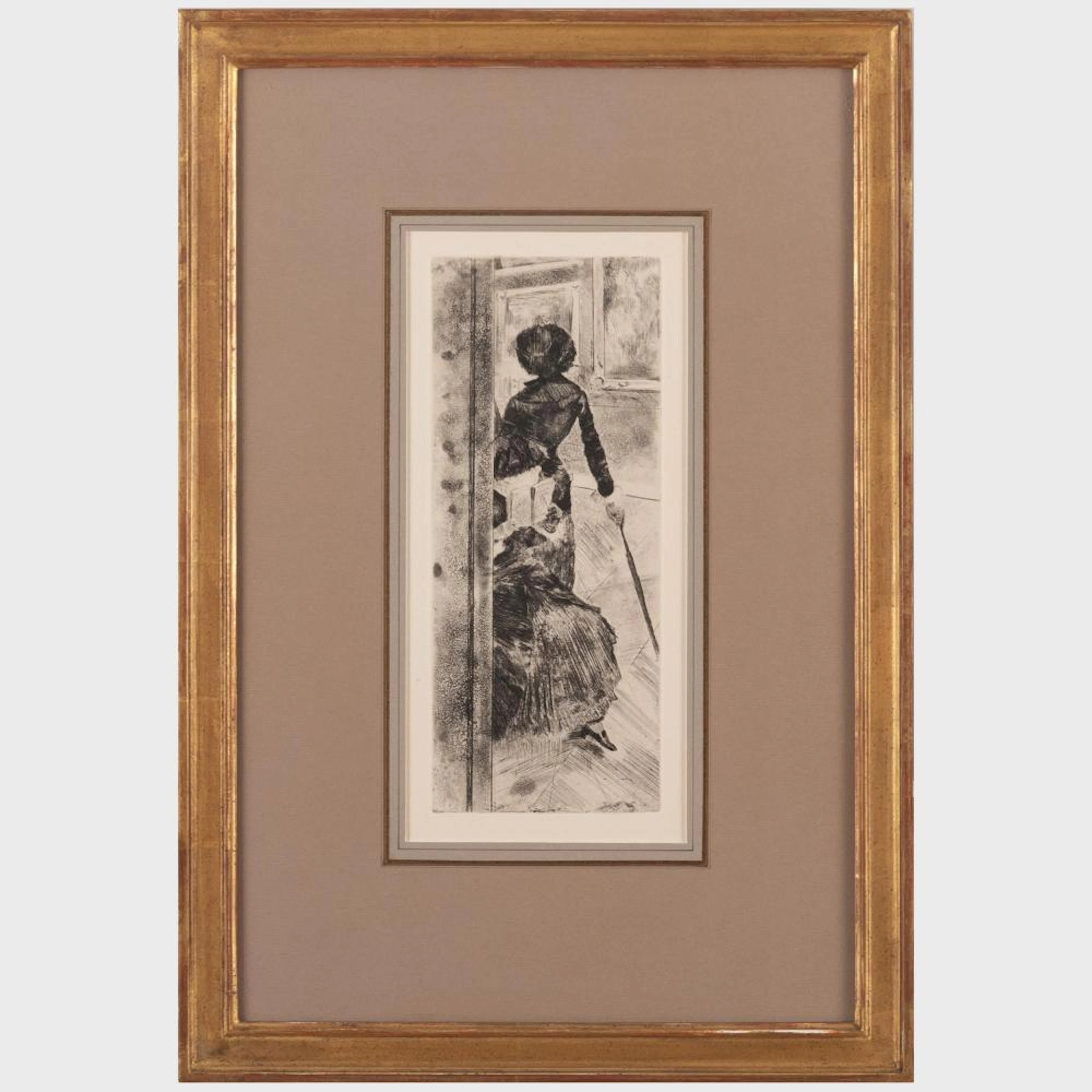 After Edgar Degas (1834-1917): Mary Cassatt au Louvre
