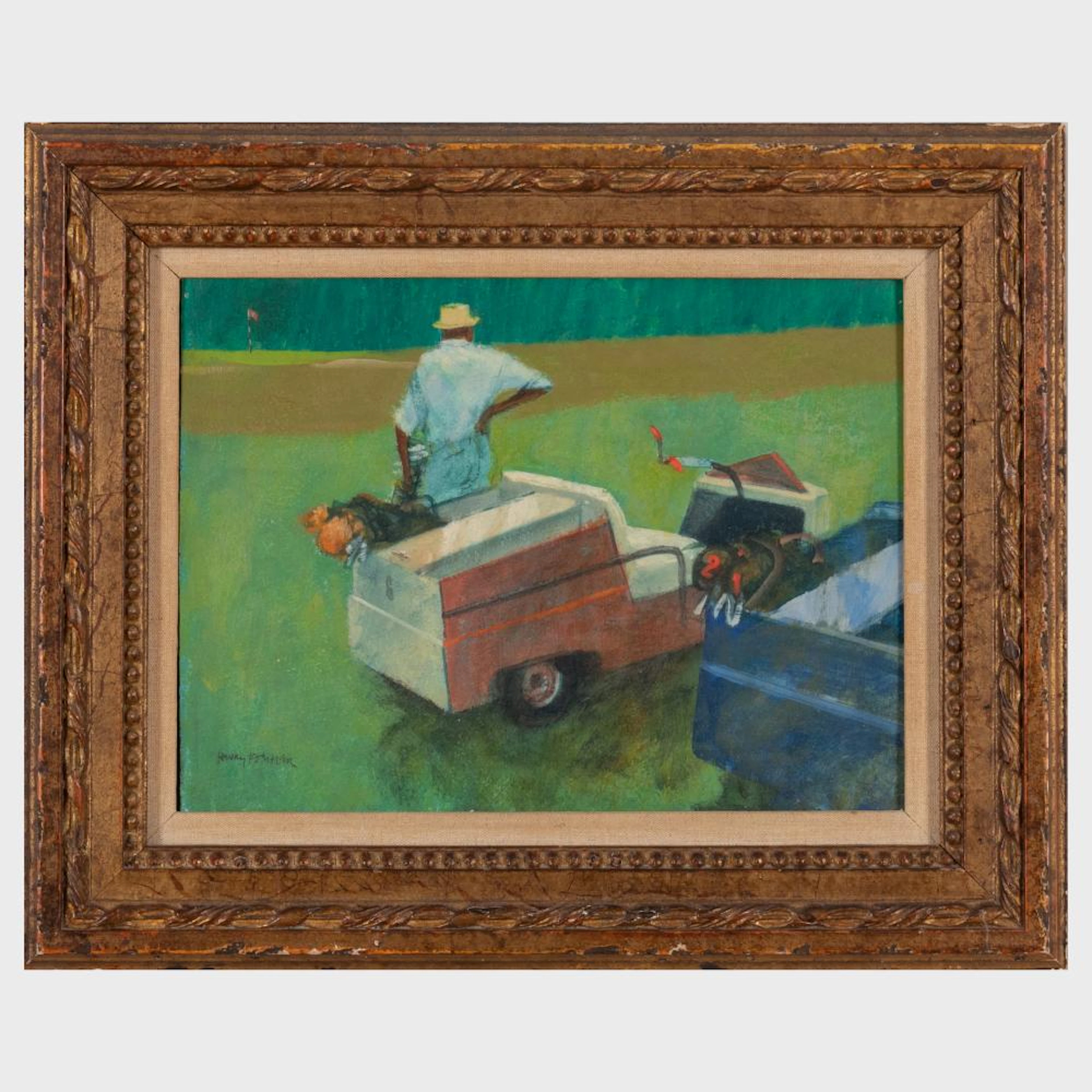 Henry Koehler (1927-2019): Caddy with Golf Carts