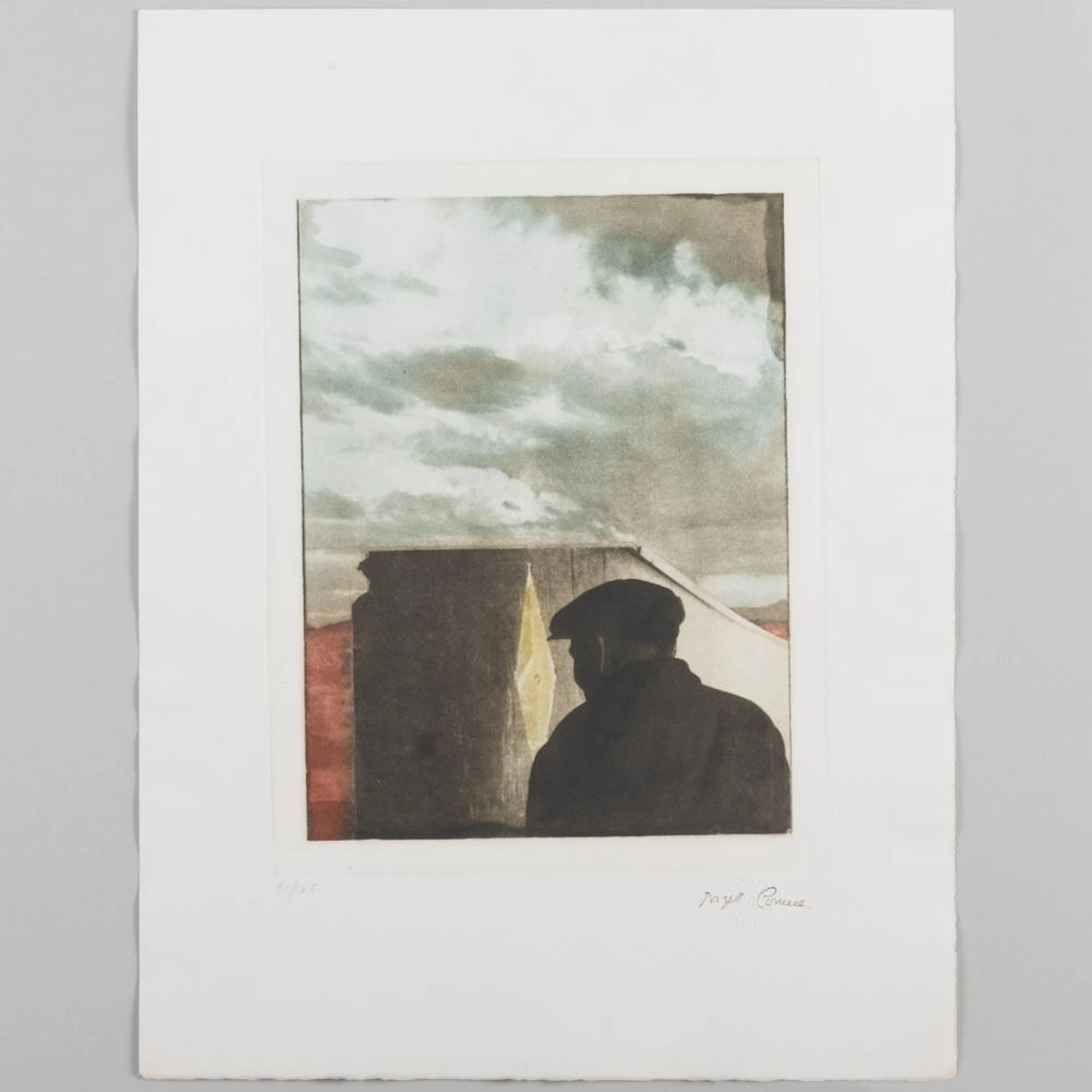 Joseph Cornell (1903-1972): Untitled (Landscape with Figure)