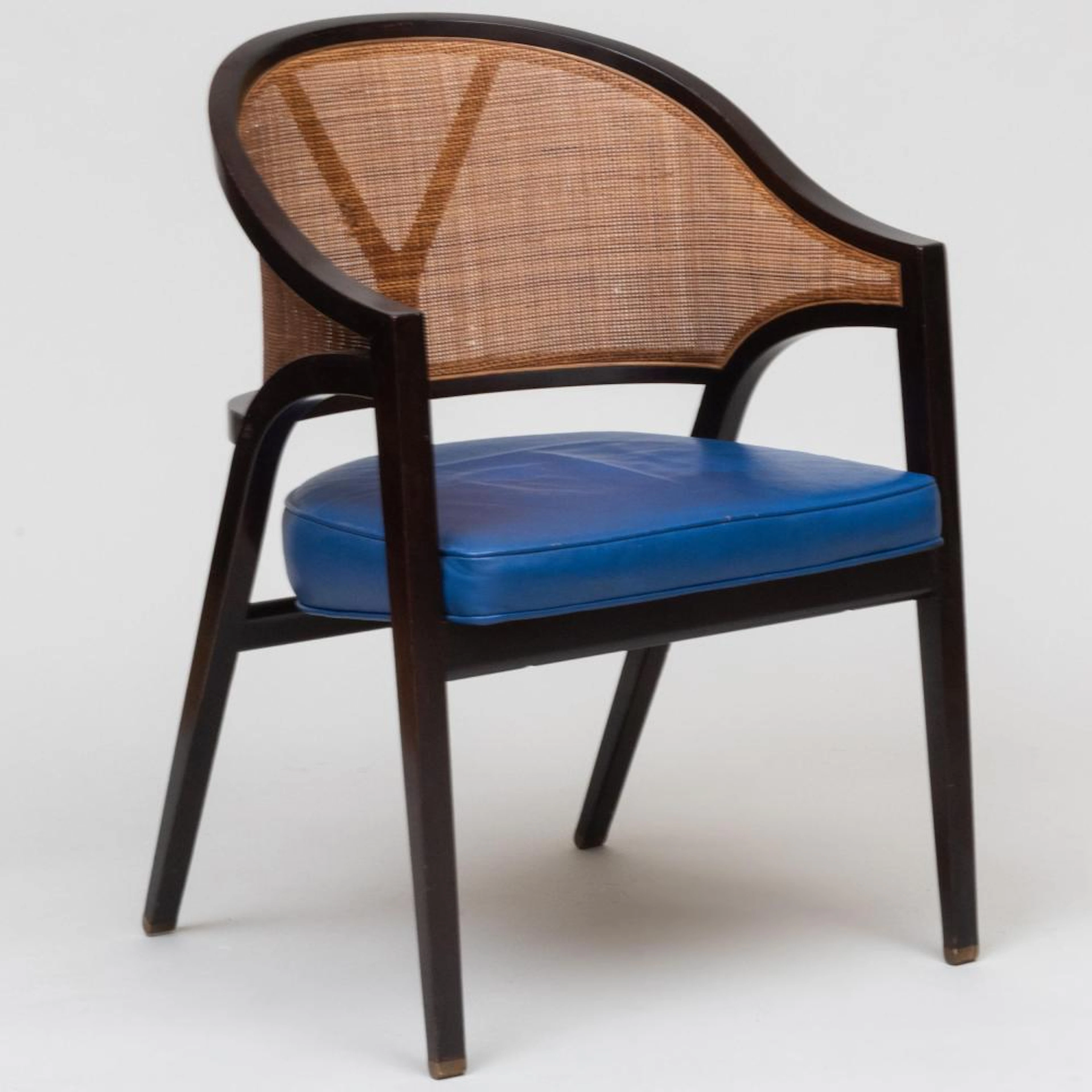 Edward Wormley for Dunbar Gold Label Caned and Stained Wood 'Y' Chair