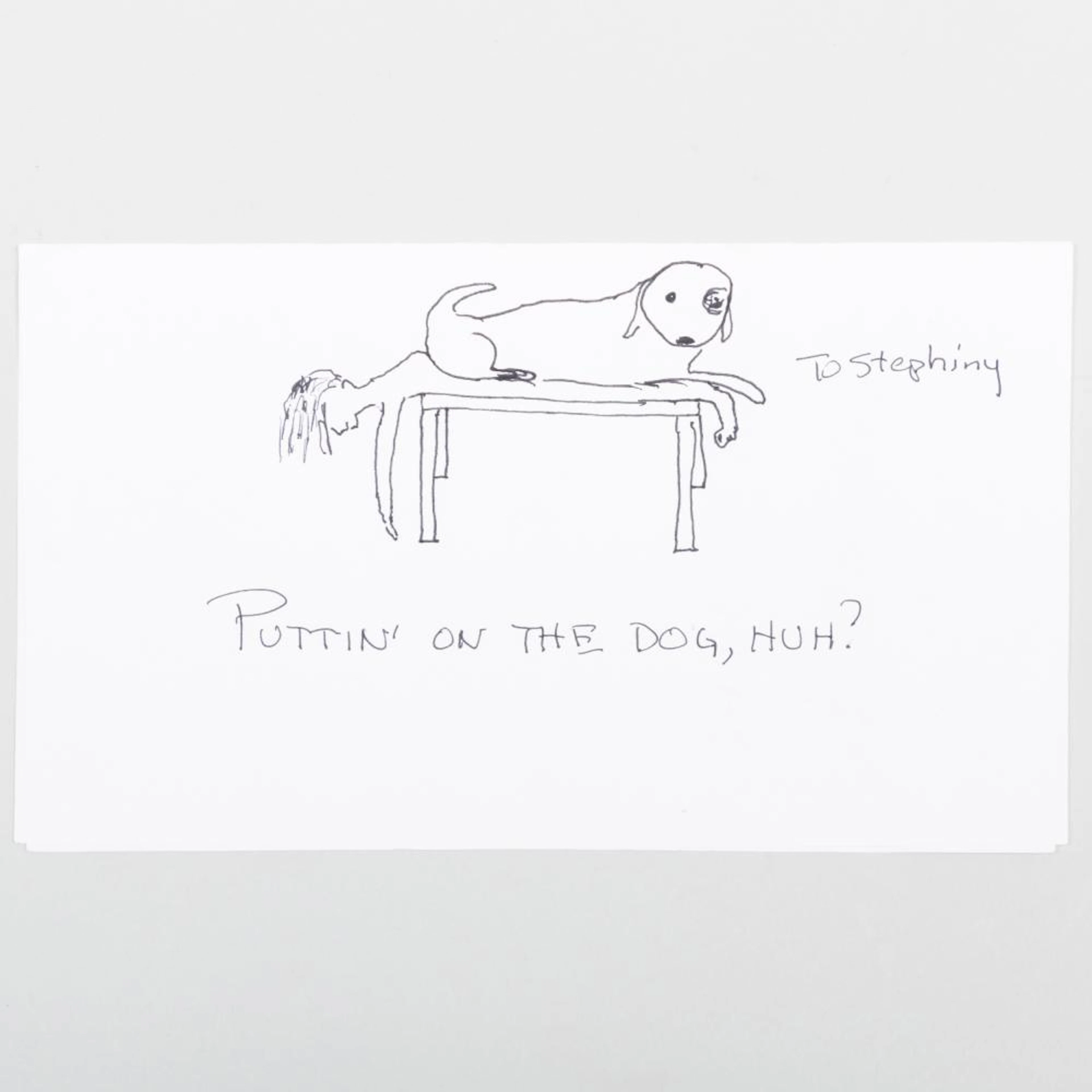 Group of Letters, Cards and a Drawing by Paul Newma
