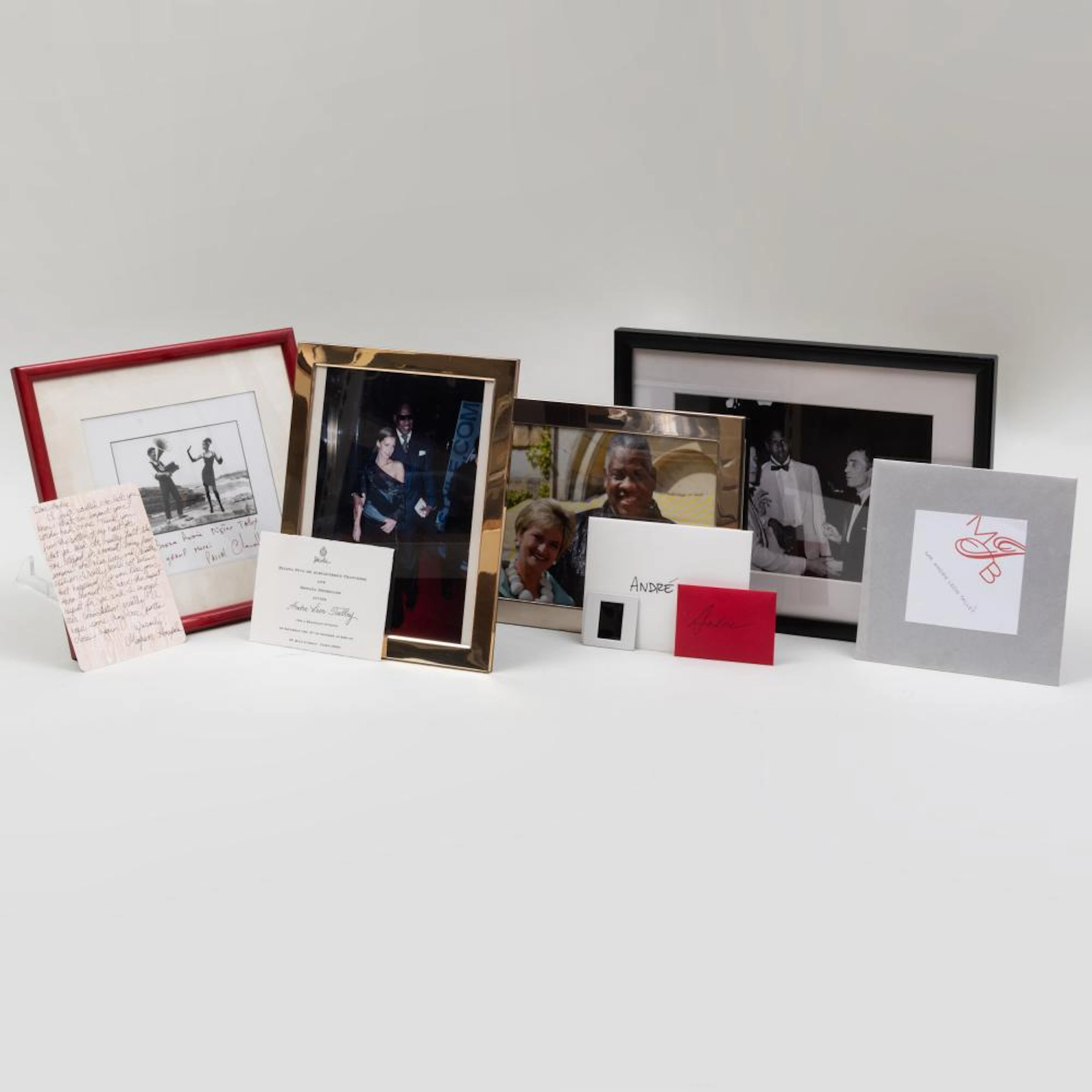 Group of Framed Photographs and Notes to Andre Leon Talley
