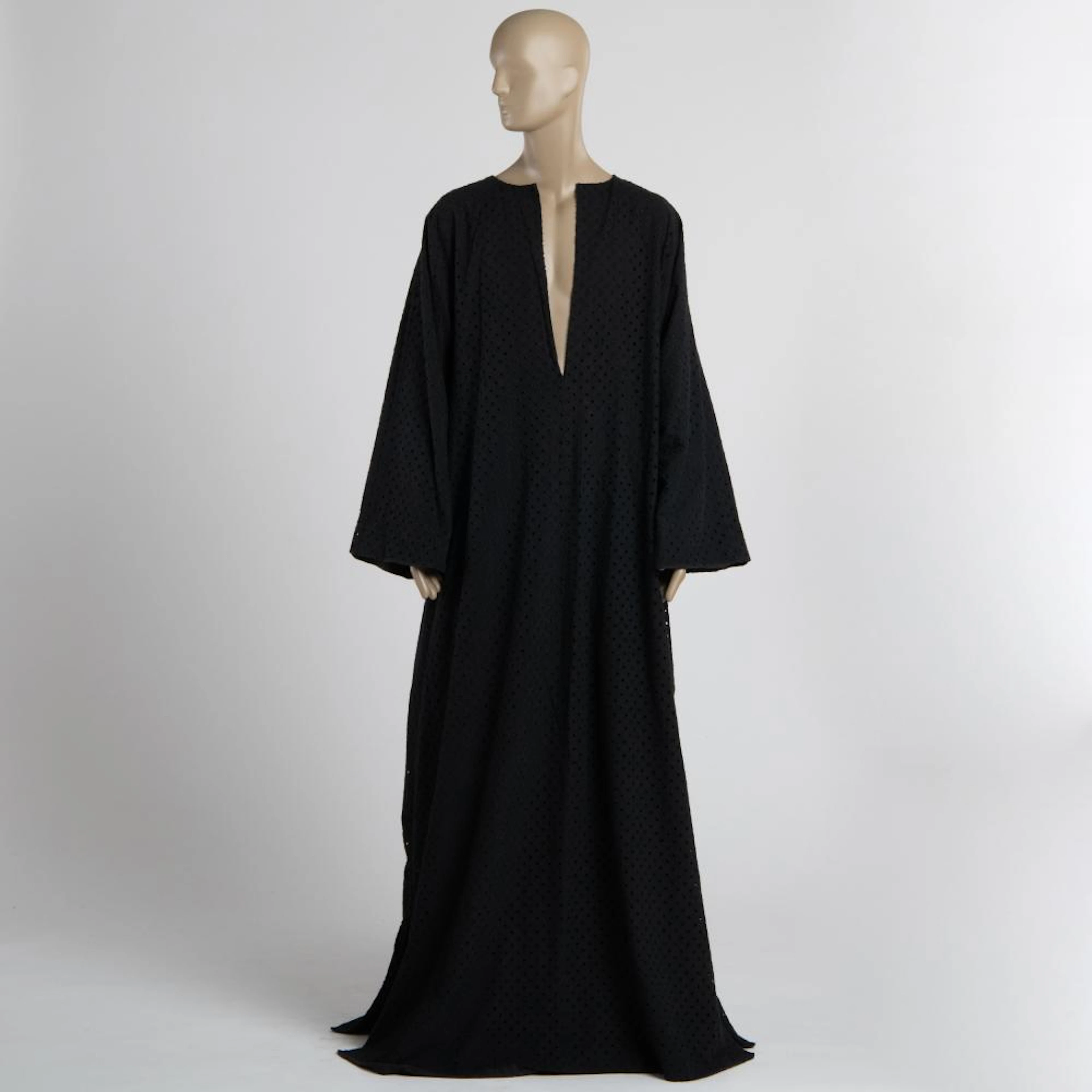 Three Diane von Furstenberg Cotton Eyelet Caftans and Two Totes