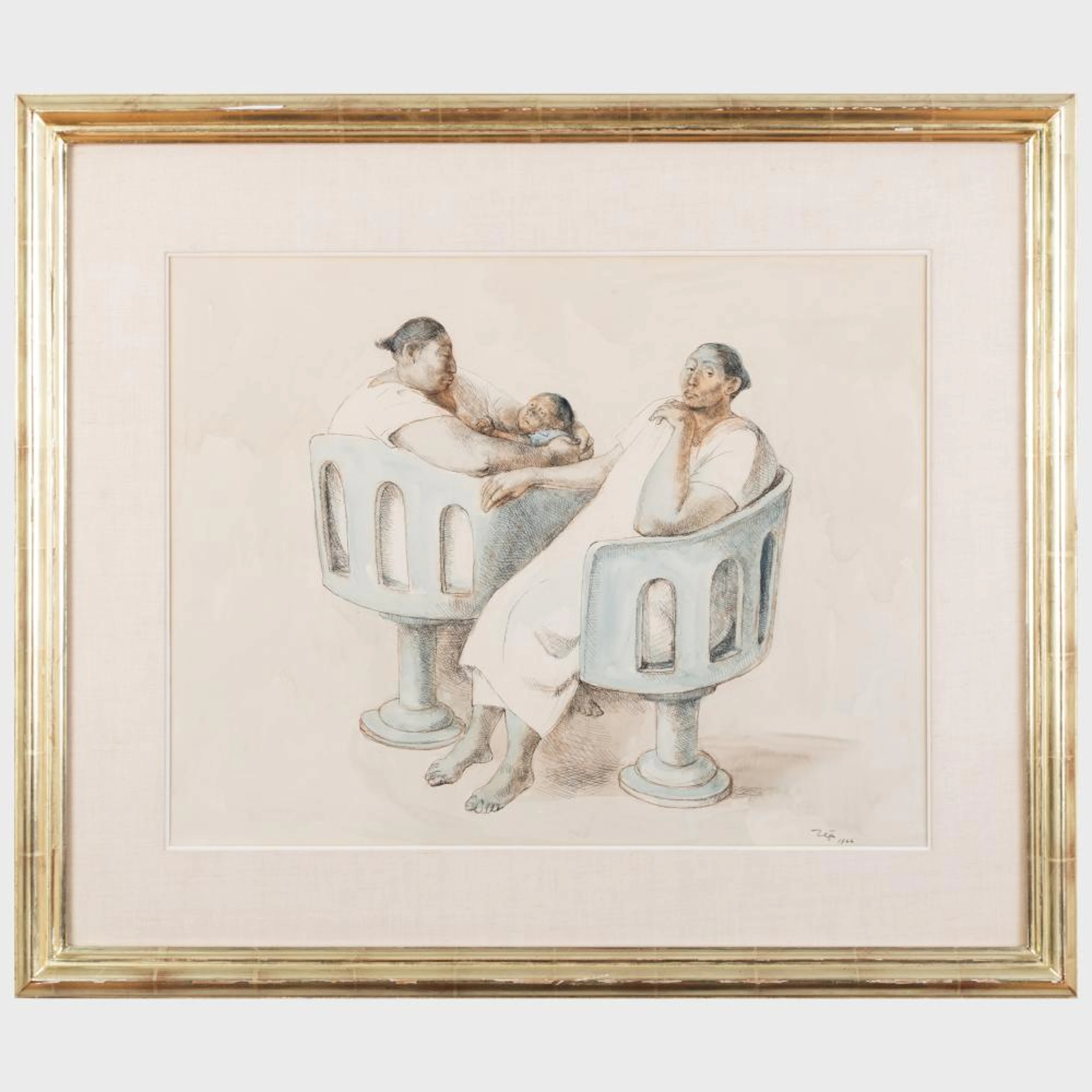 Francisco Zuniga (1912-1998): Yucatecas en silla doble