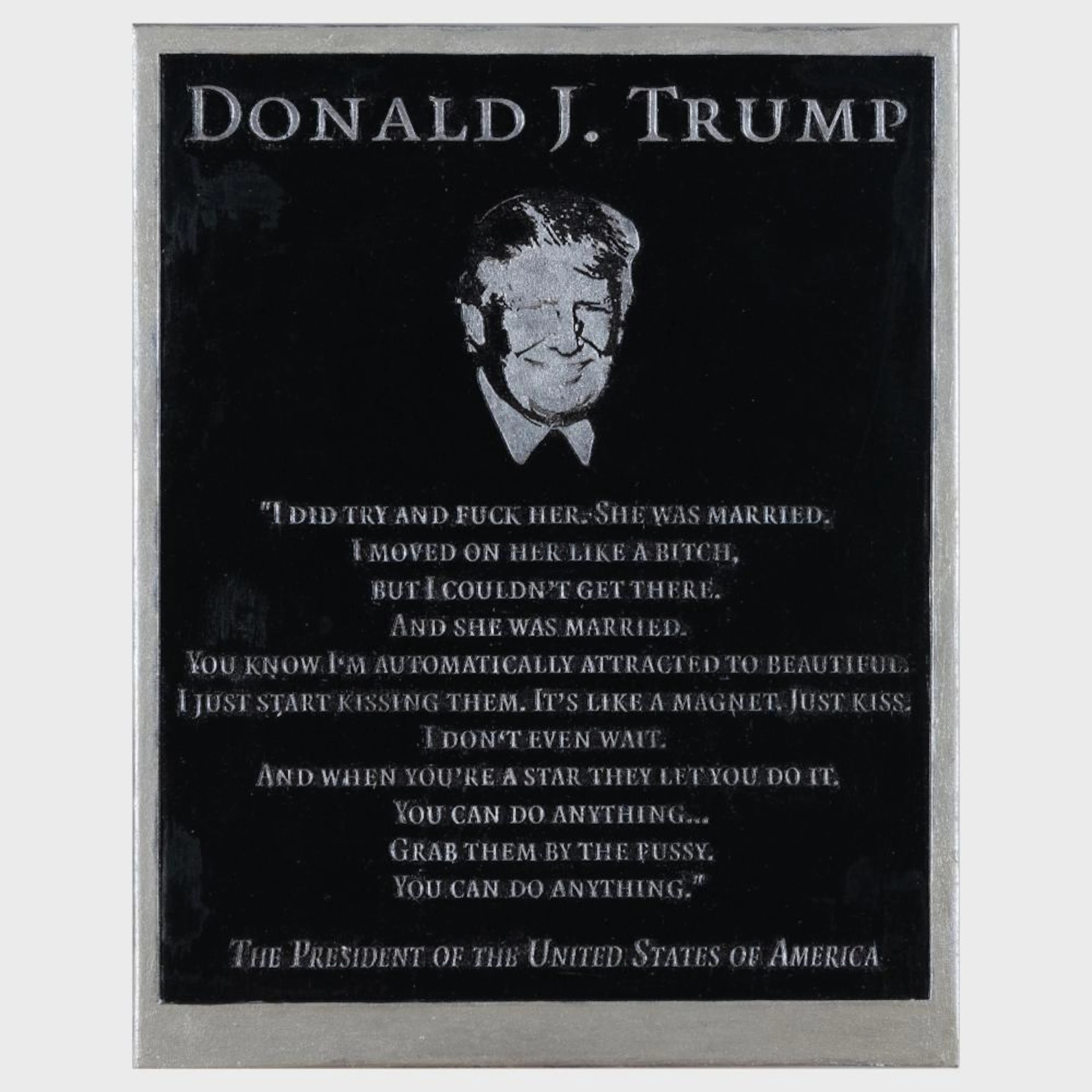 Marilyn Minter (b. 1948): Trump Plaque