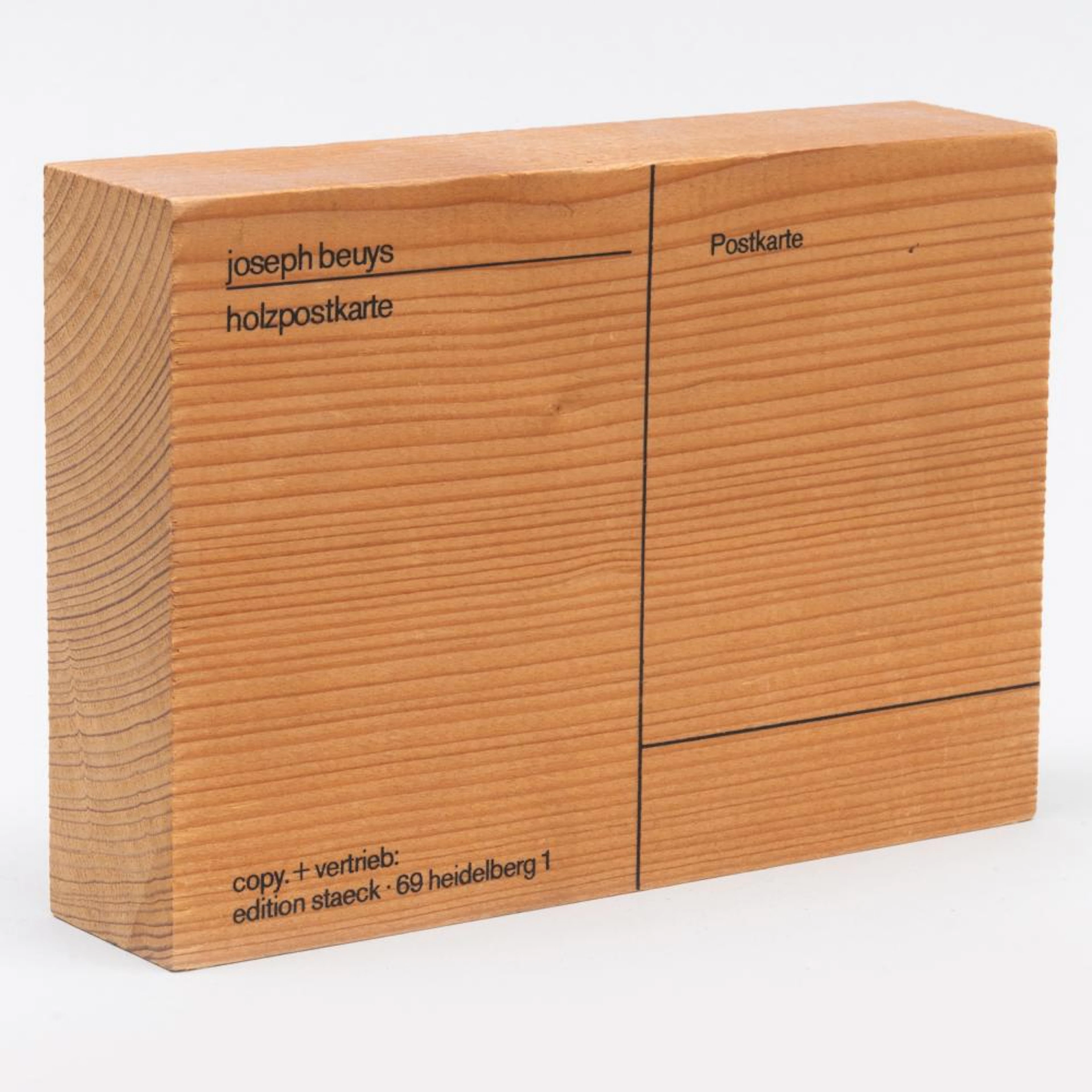 Joseph Beuys (1921-1986): Holzpostkarte