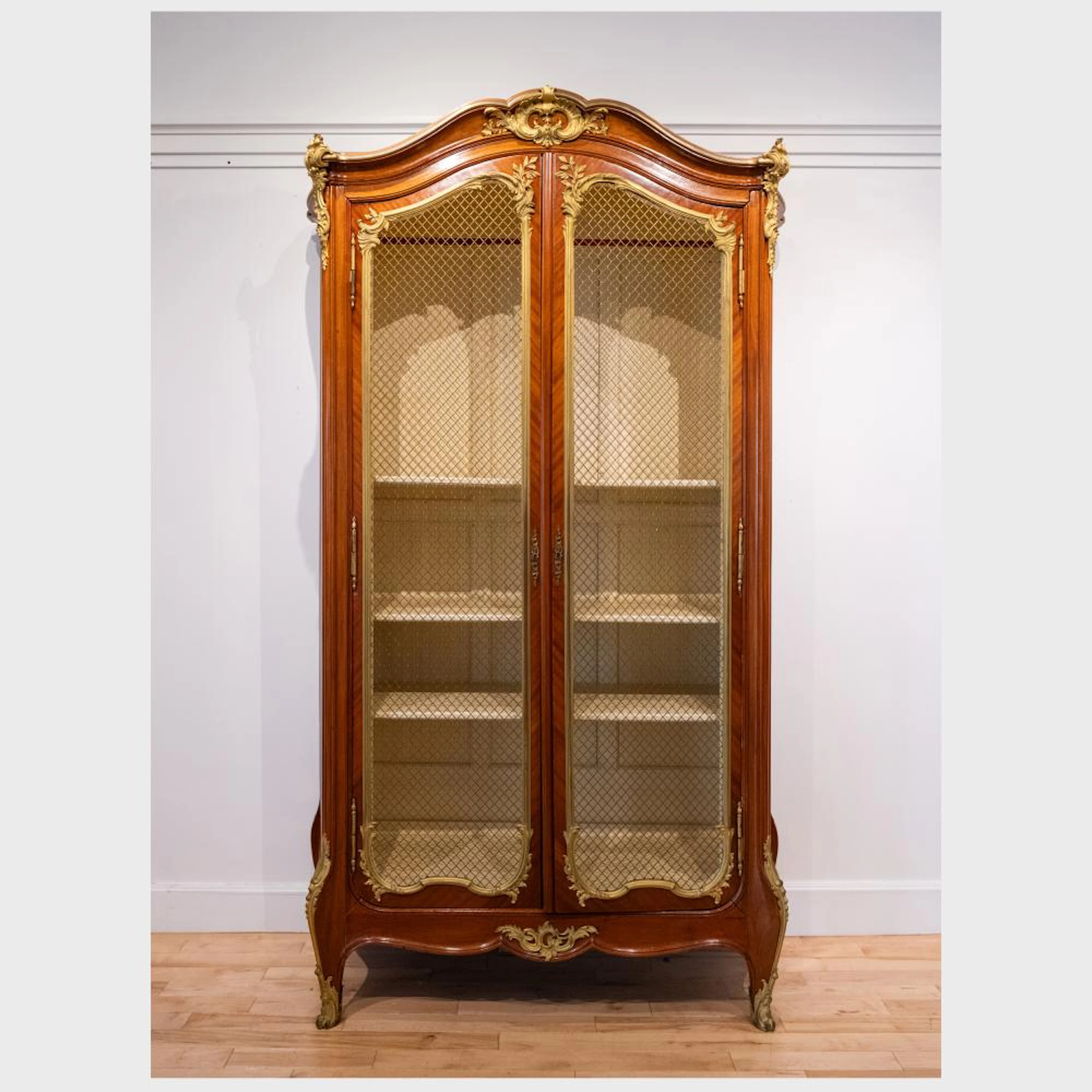 Louis XV Style Gilt-Bronze-Mounted Mahogany Bibliothèque