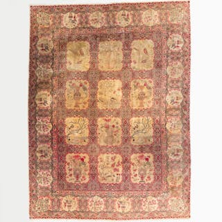 Persian Tabriz Style Garden Carpet