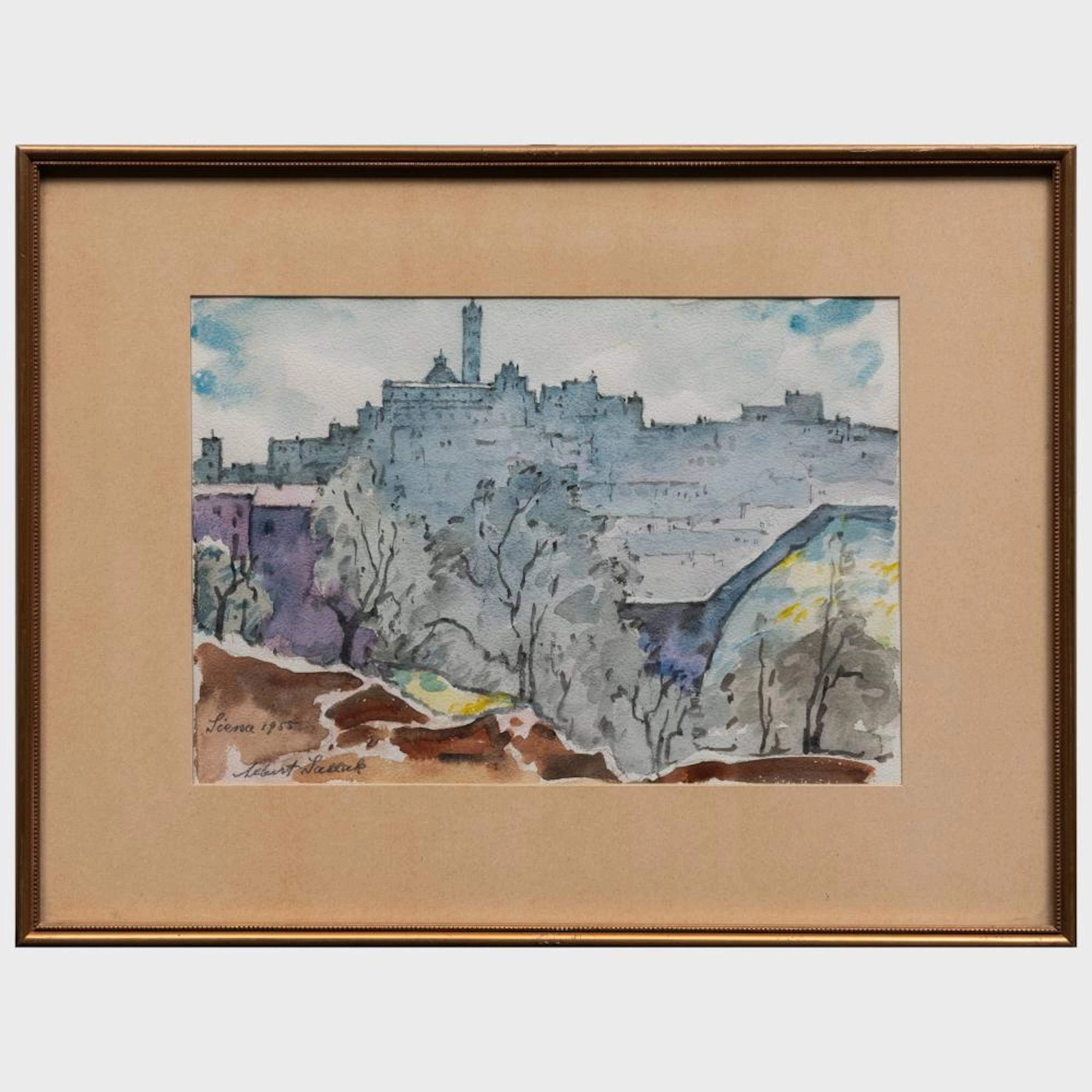 Albert Sallak (1883-1974): Siena: Two Views