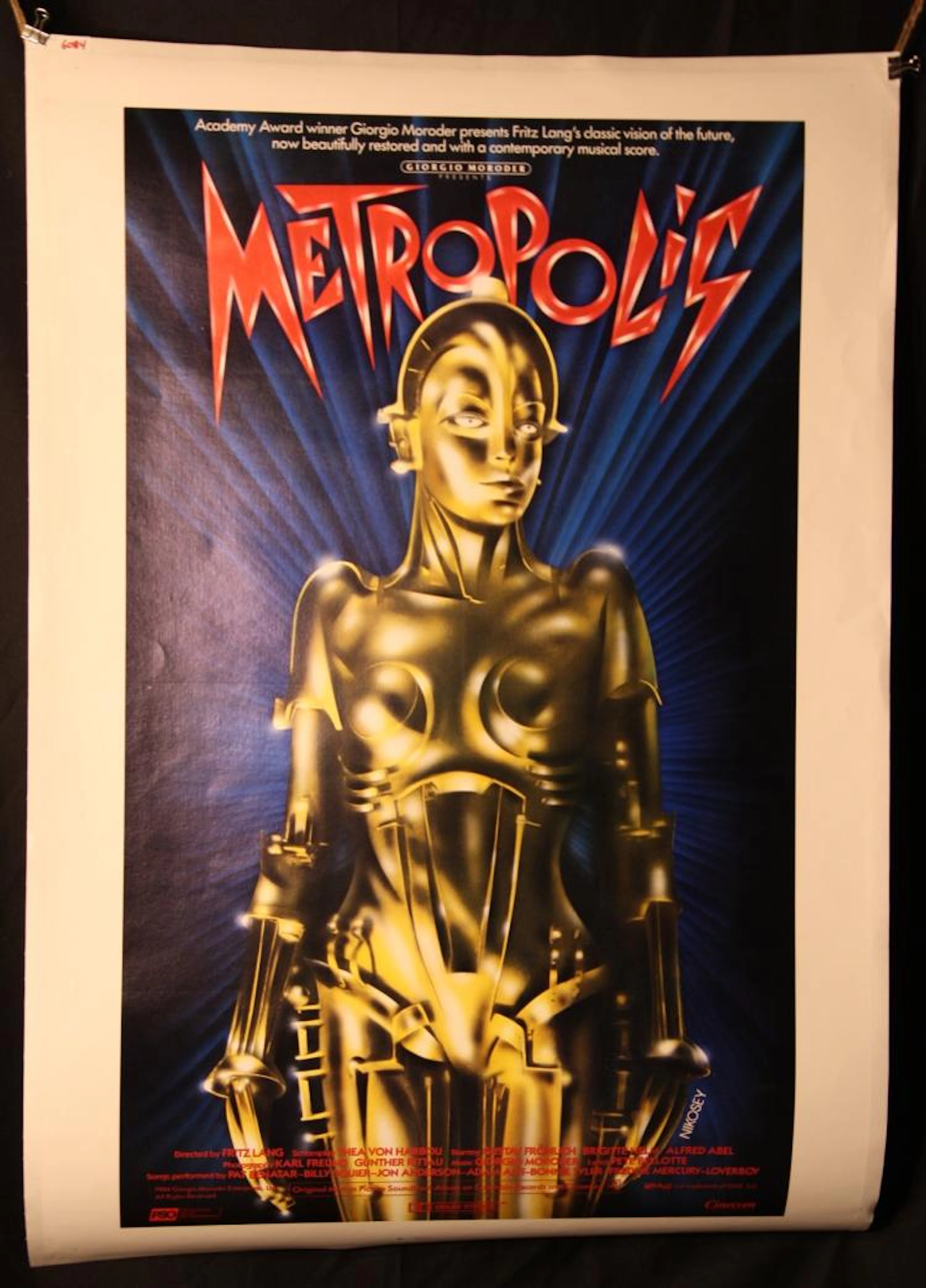 "Metropolis" Original USA 1984 Musical Issue LINENBACKED...