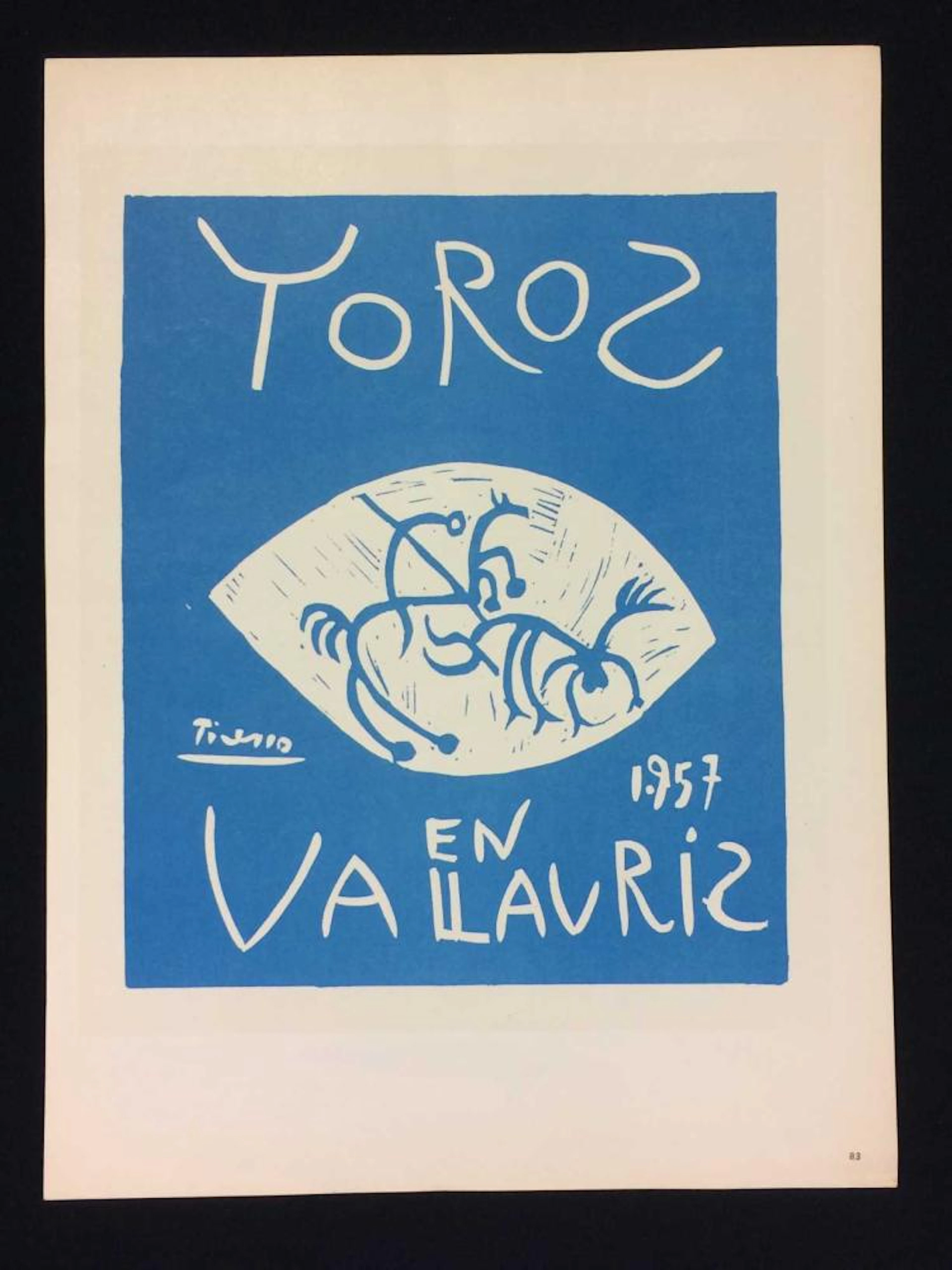 Pablo Picasso ( 1881 - 1973) Spain. -- Lithograph 'Toros En Vallauriz 1957'