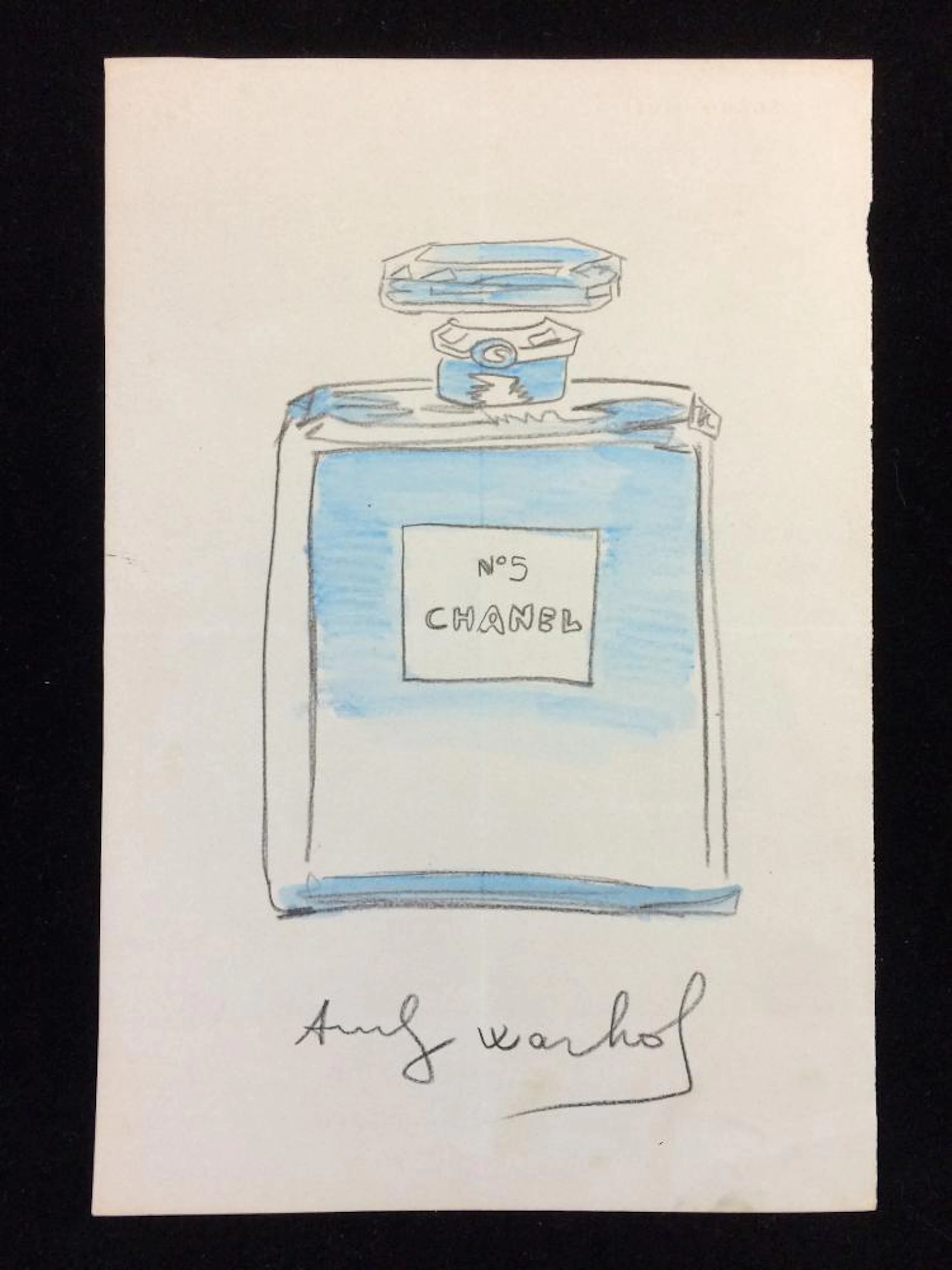 Mixed Media HAND DRAWING on Paper -- Chanel No