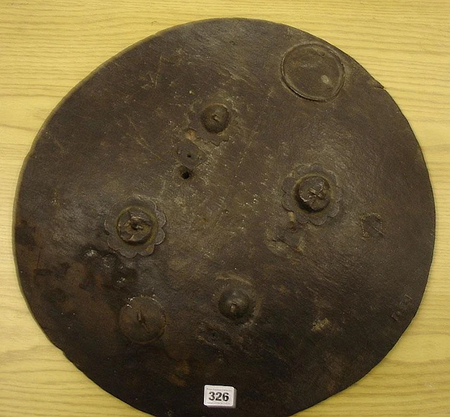 Leather Round Shield C18th/C19th with copper
