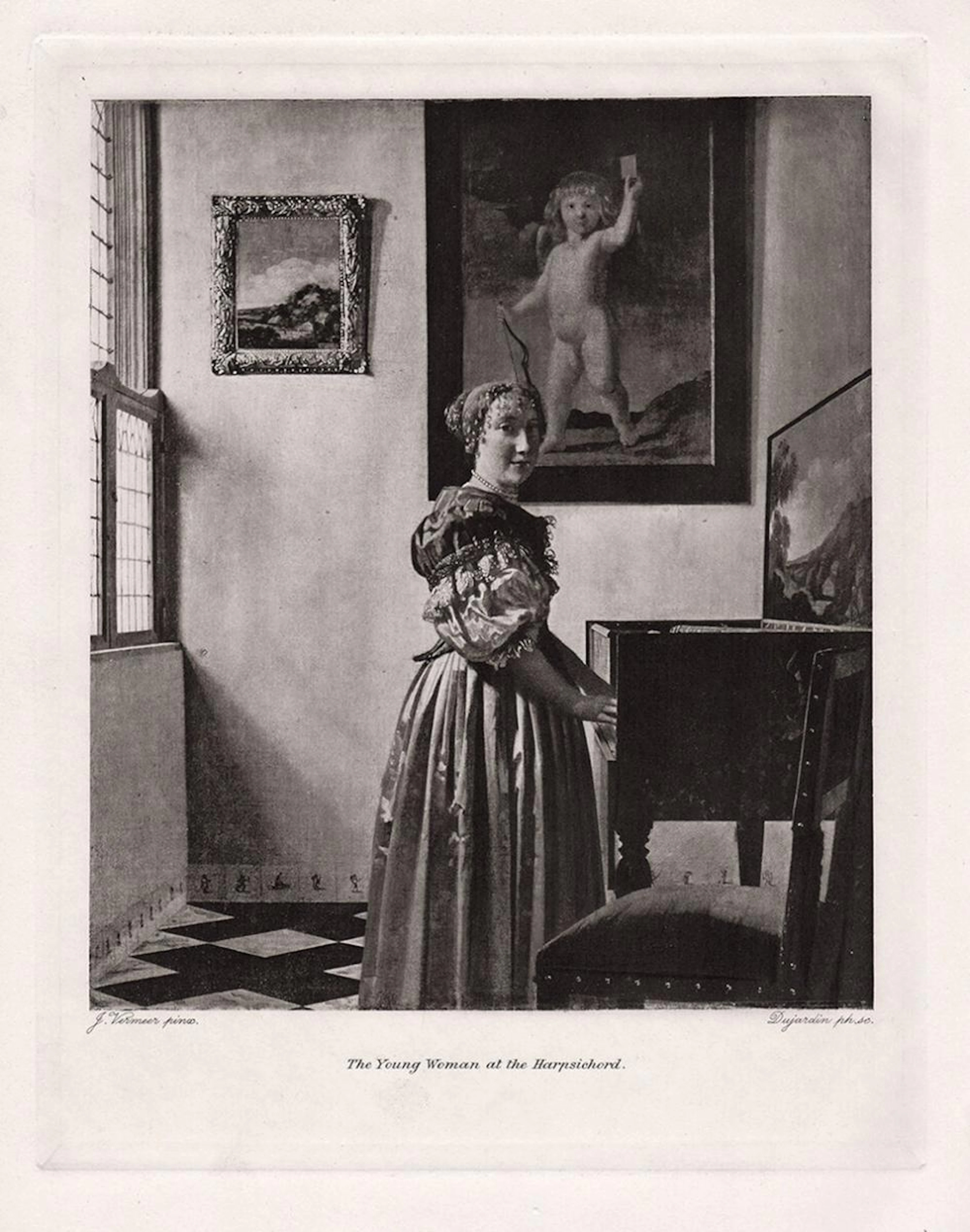 Johannes Vermeer The Young Woman at the Harpsichord 1893 print