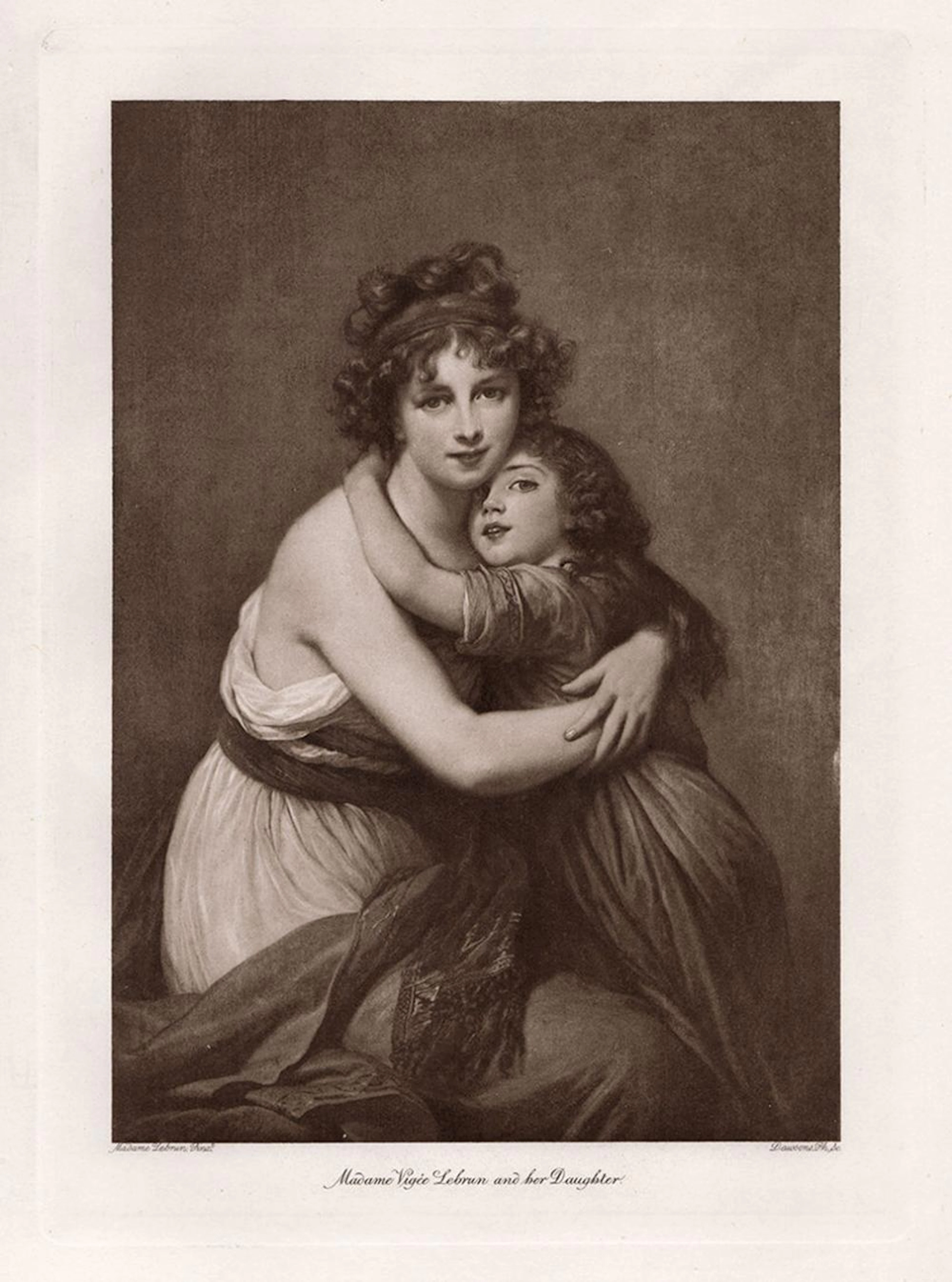 Madame Lebrun Madame Vigee Le Brun and her Daughter 1891 print