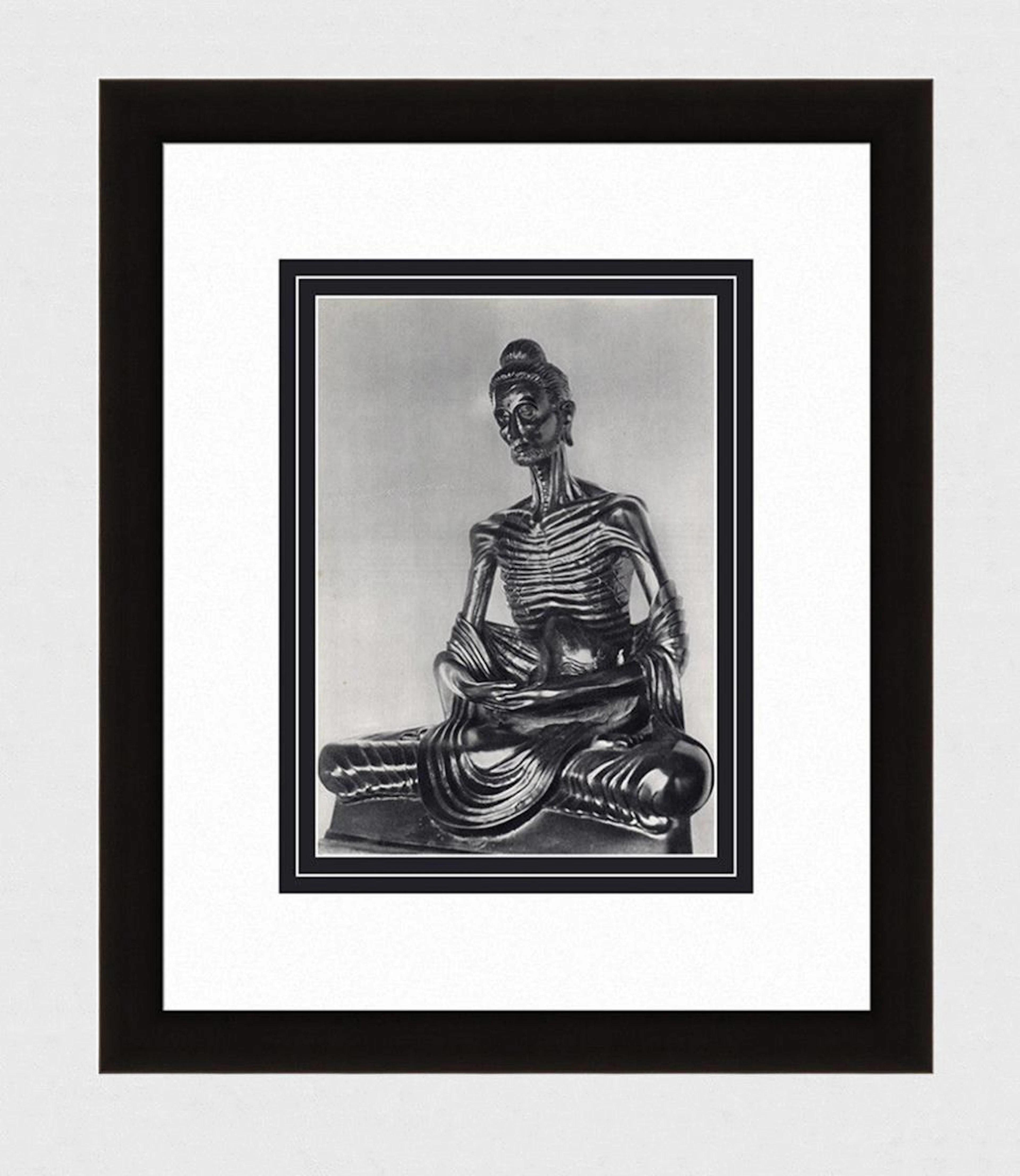 Hoyningen-Huene Fasting Buddha Statue of Enlightenment 1930's photogravure