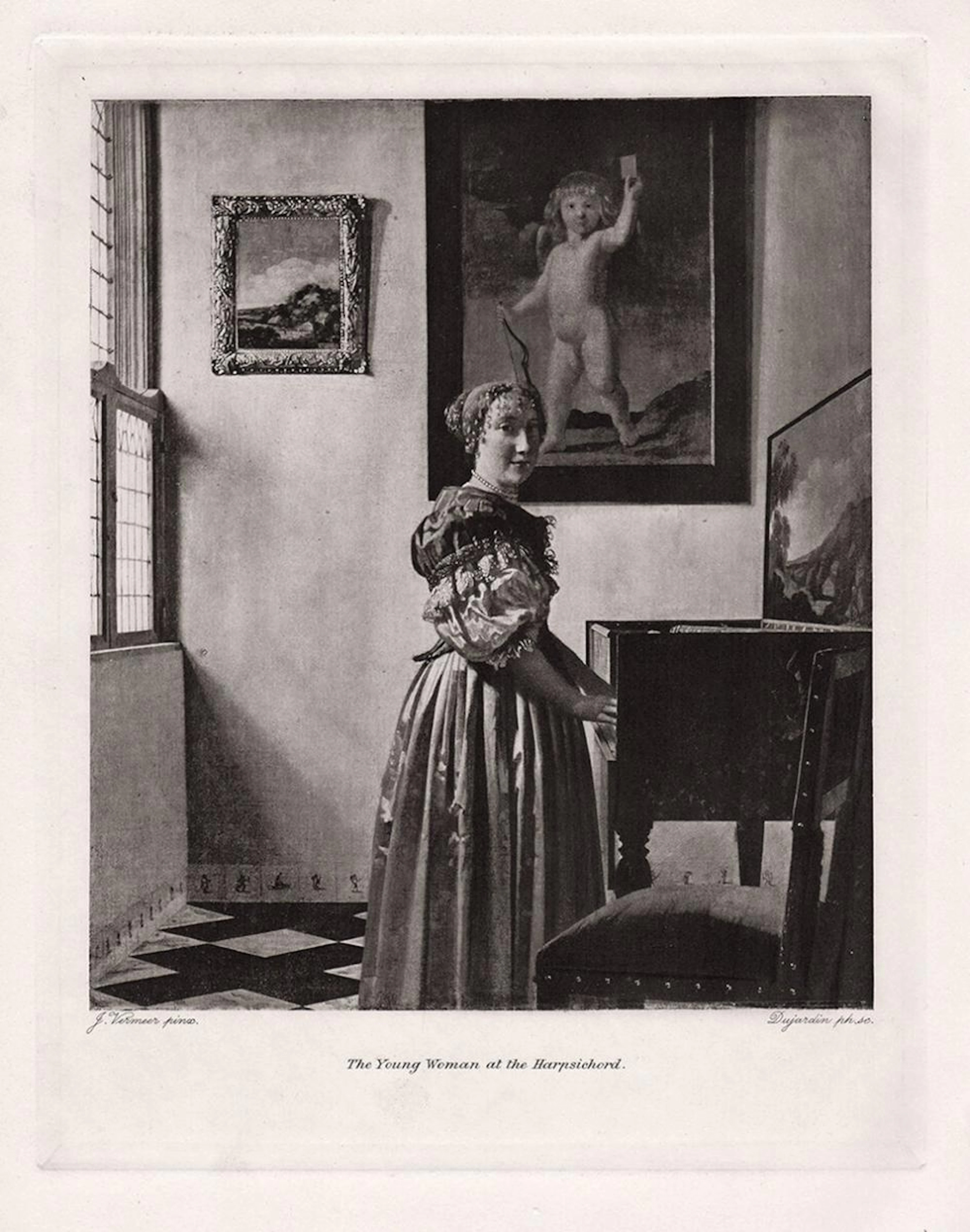 Johannes Vermeer The Young Woman at the Harpsichord 1893 print