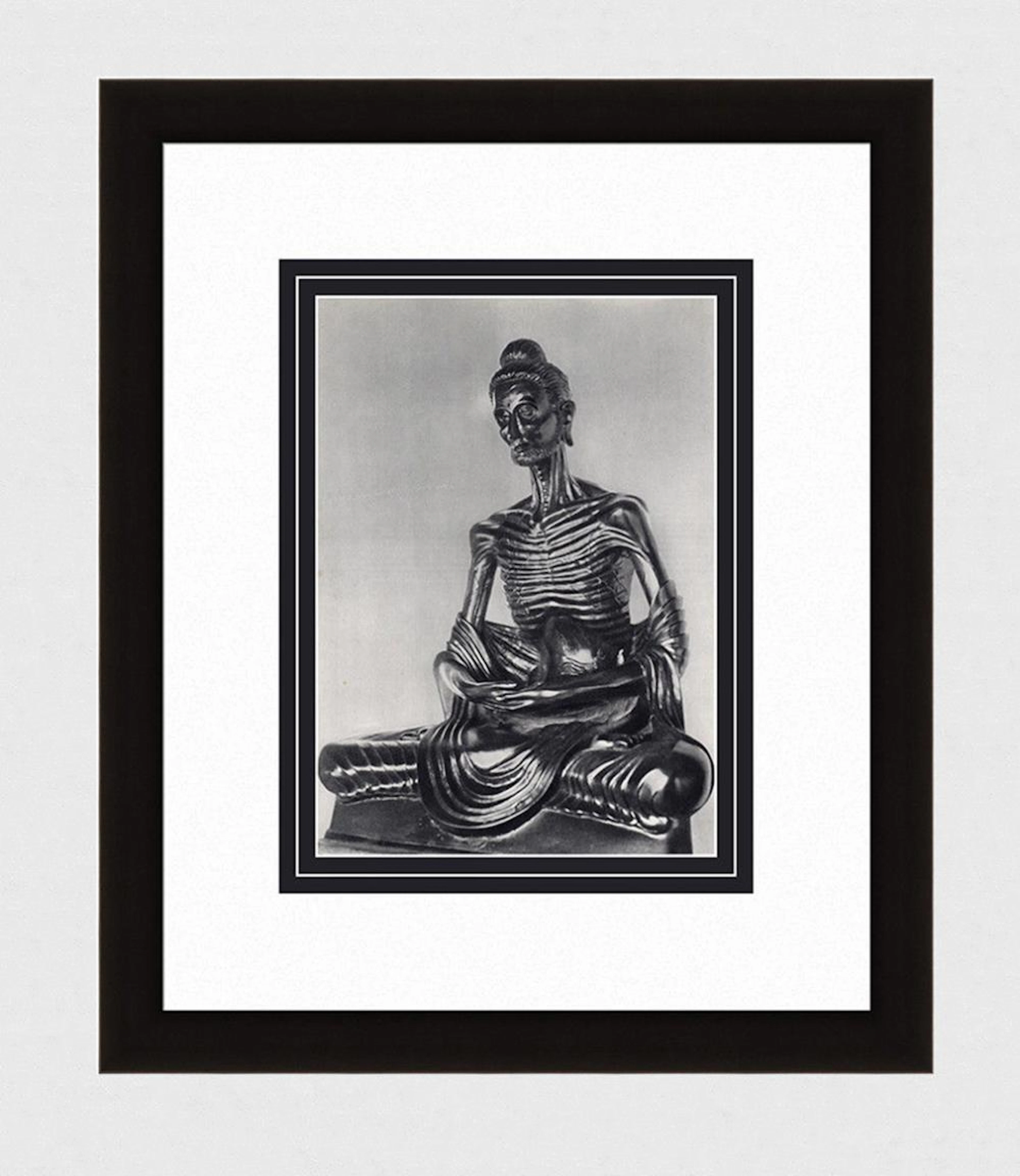 Hoyningen-Huene Fasting Buddha Statue of Enlightenment 1930's photogravure