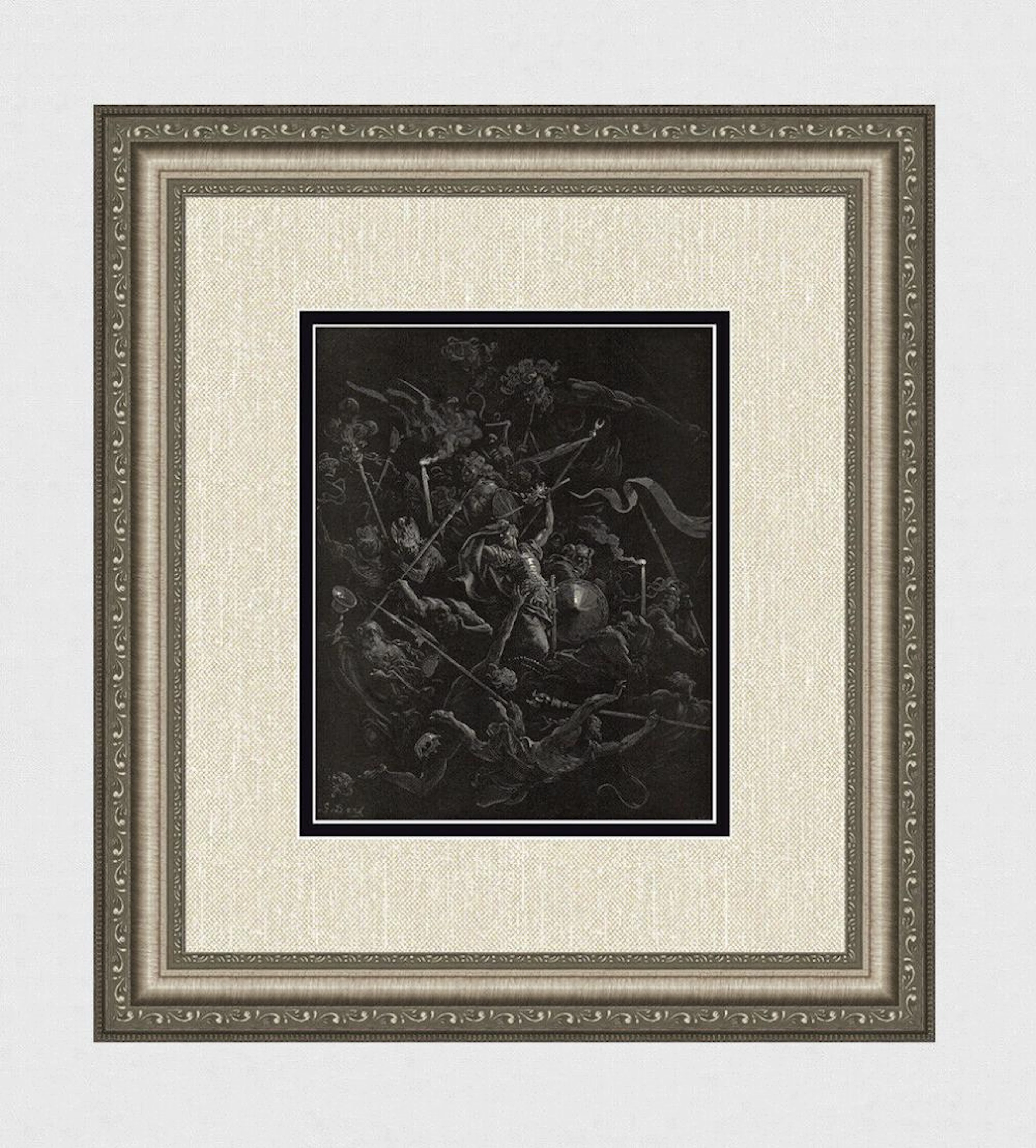 Gustave Dore Chaos watches as the Rebel Angels are thrown...