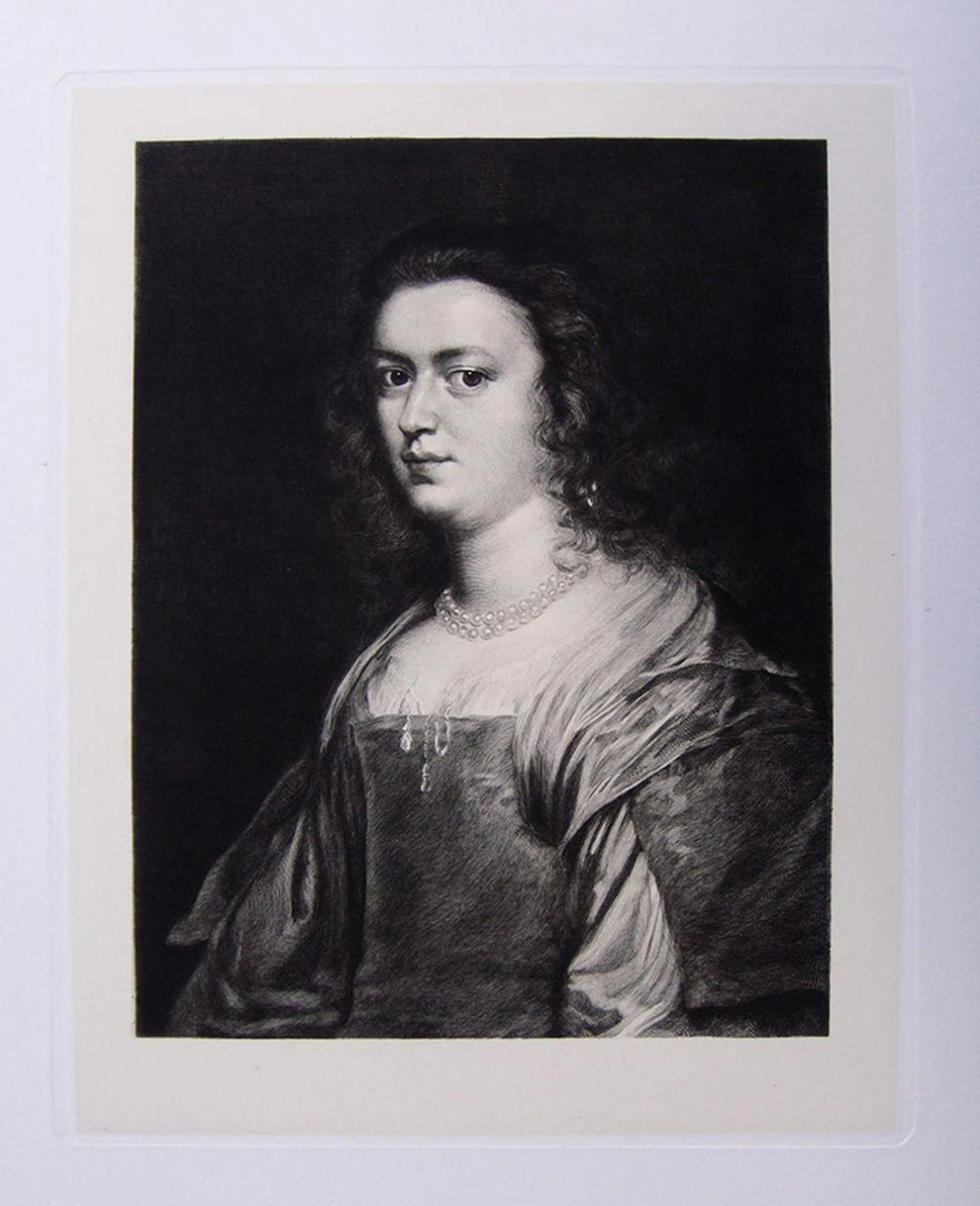 Justus Sustermans Portrait of a Young Woman c. 1880 etching