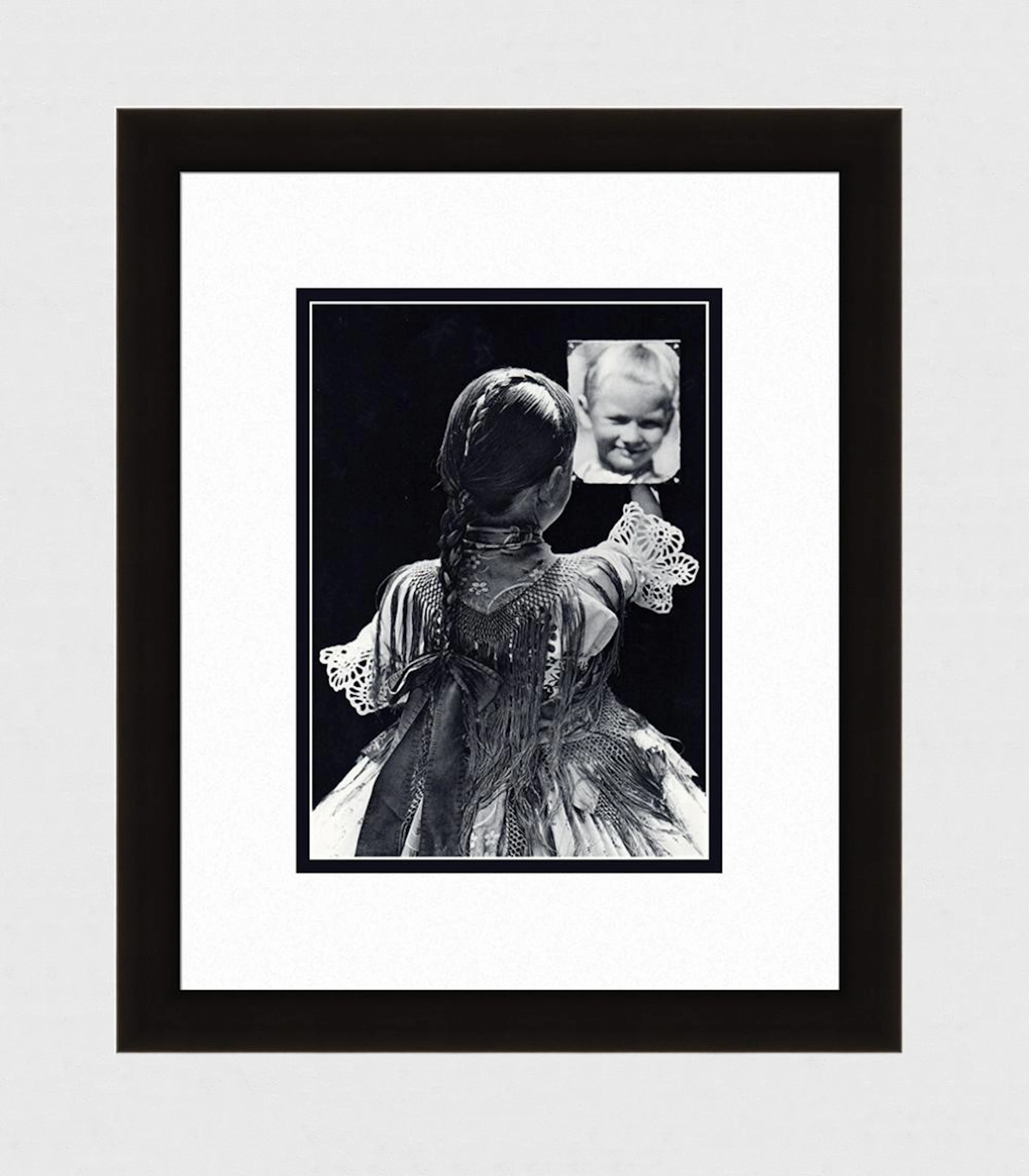 Jeno Denkstein Budapest, Young girl with Mirror 1930's photogravure
